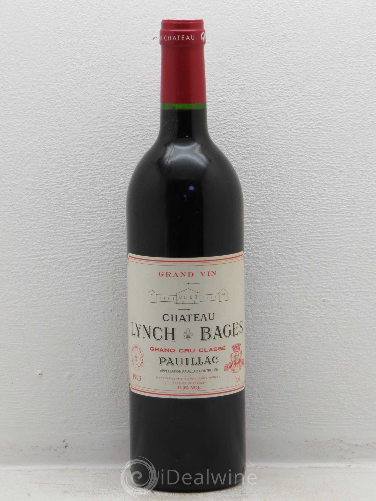 Château Lynch Bages 5ème Grand Cru Classé 1993 - Lot de 1 bouteille - 0