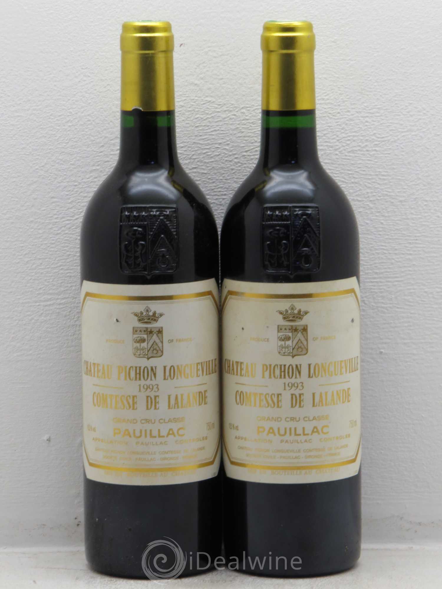 Château Pichon Longueville Comtesse de Lalande 2ème Grand Cru Classé 1993 - Lot de 2 bouteilles - 0