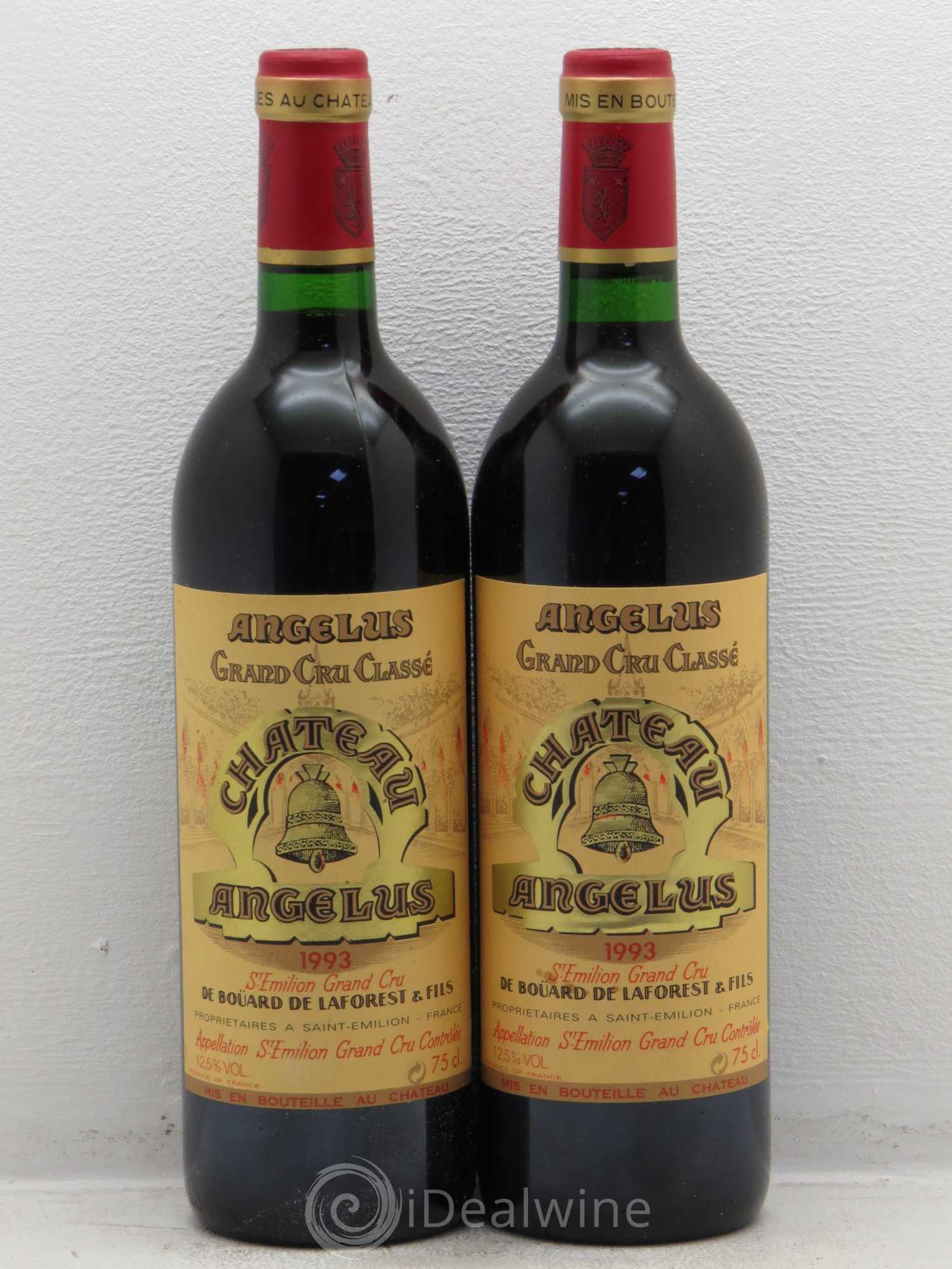 Château Angélus 1er Grand Cru Classé A 1993 - Lot de 2 bouteilles - 0
