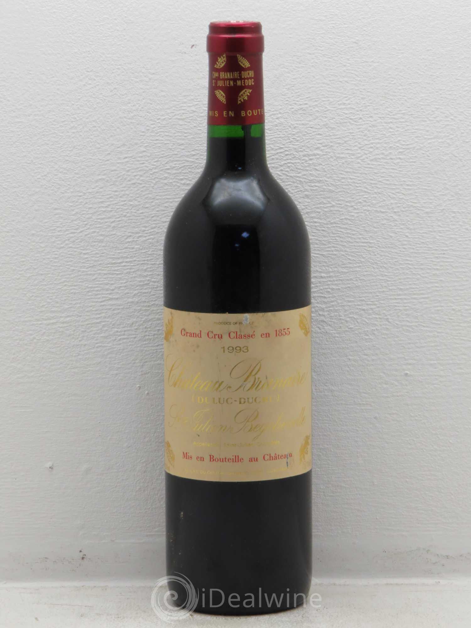 Château Branaire Ducru 4ème Grand Cru Classé 1993 - Lot de 1 bouteille - 0