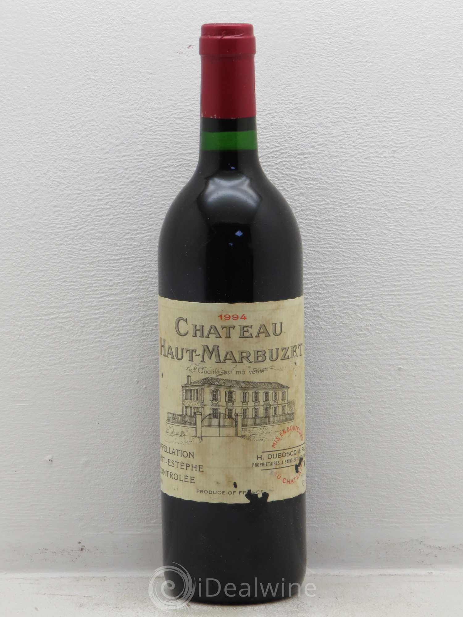 Château Haut Marbuzet 1994 - Lot de 1 bouteille - 0