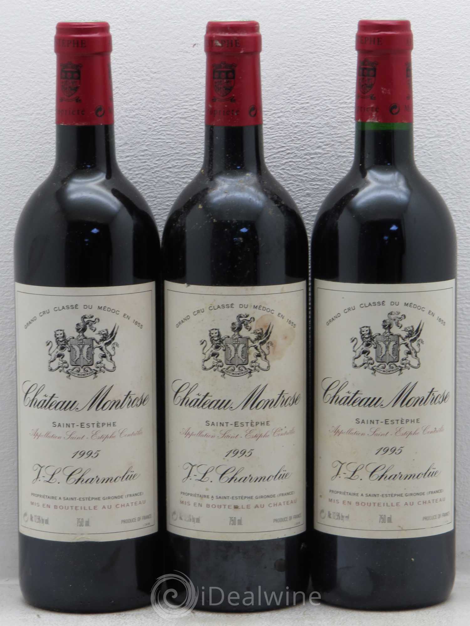 Château Montrose 2ème Grand Cru Classé 1995 - Lot de 3 bouteilles - 0