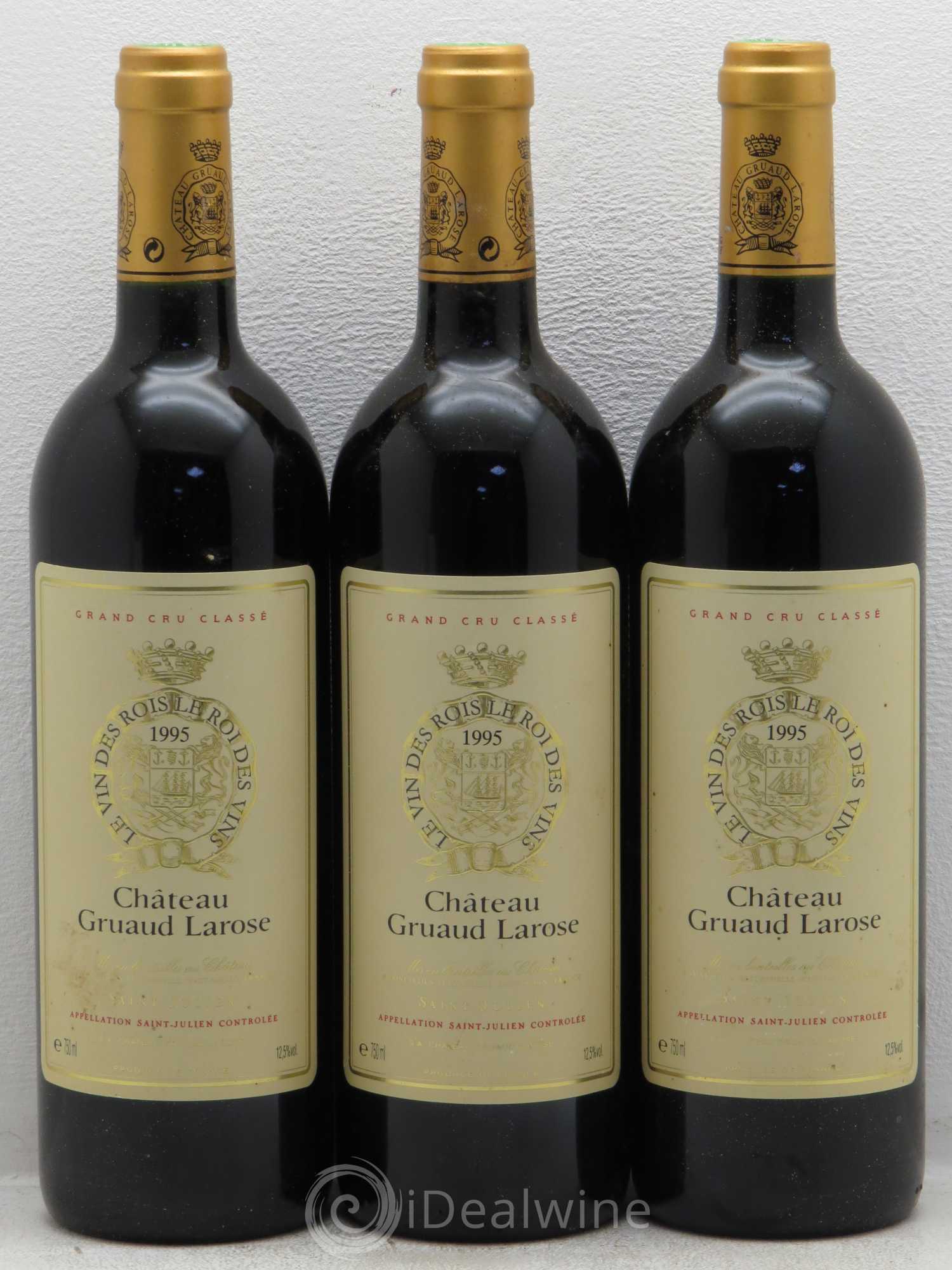 Château Gruaud Larose 2ème Grand Cru Classé 1995 - Lot de 3 bouteilles - 0