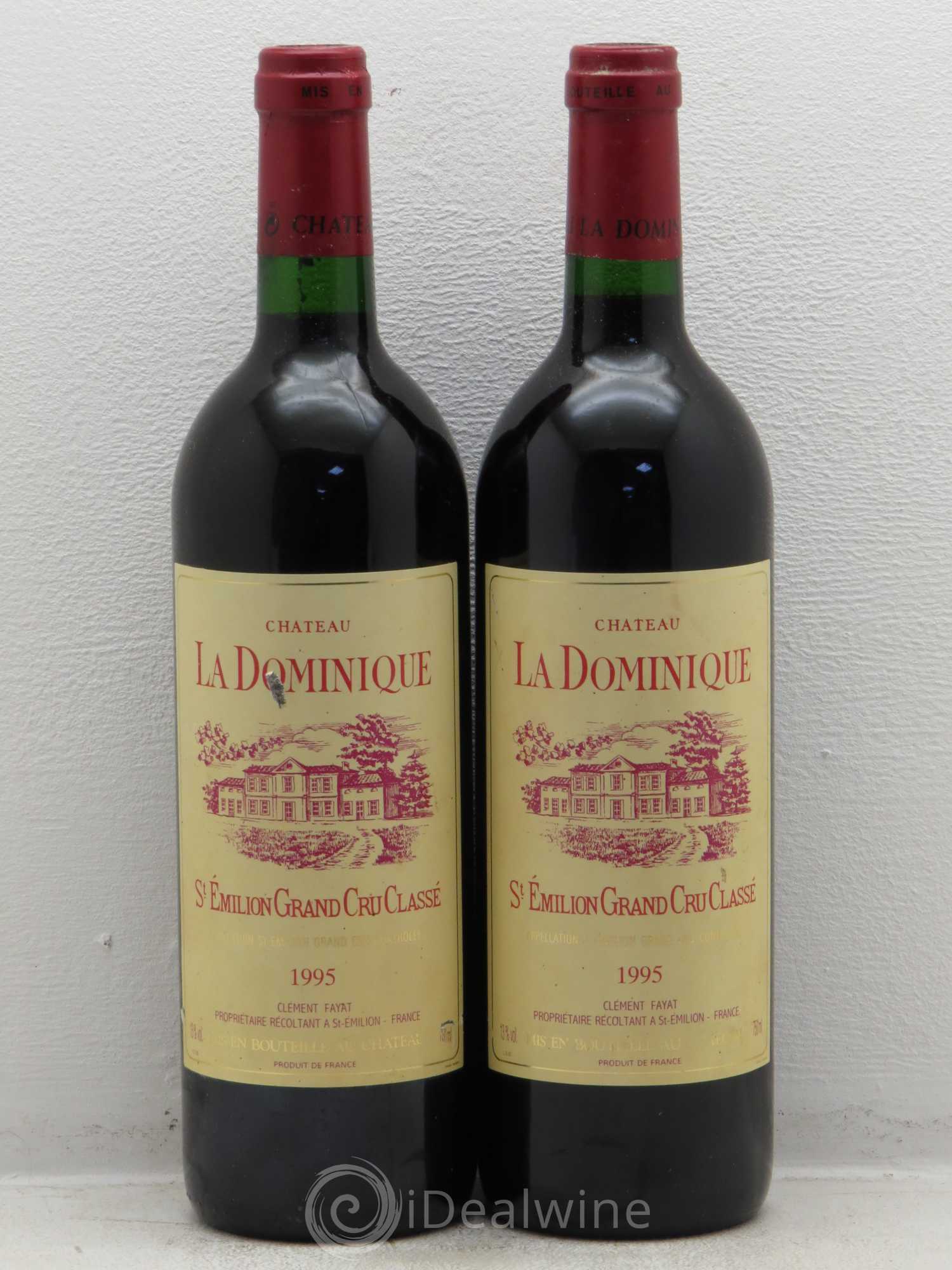 Château la Dominique Grand Cru Classé 1995 - Lot de 2 bouteilles - 0