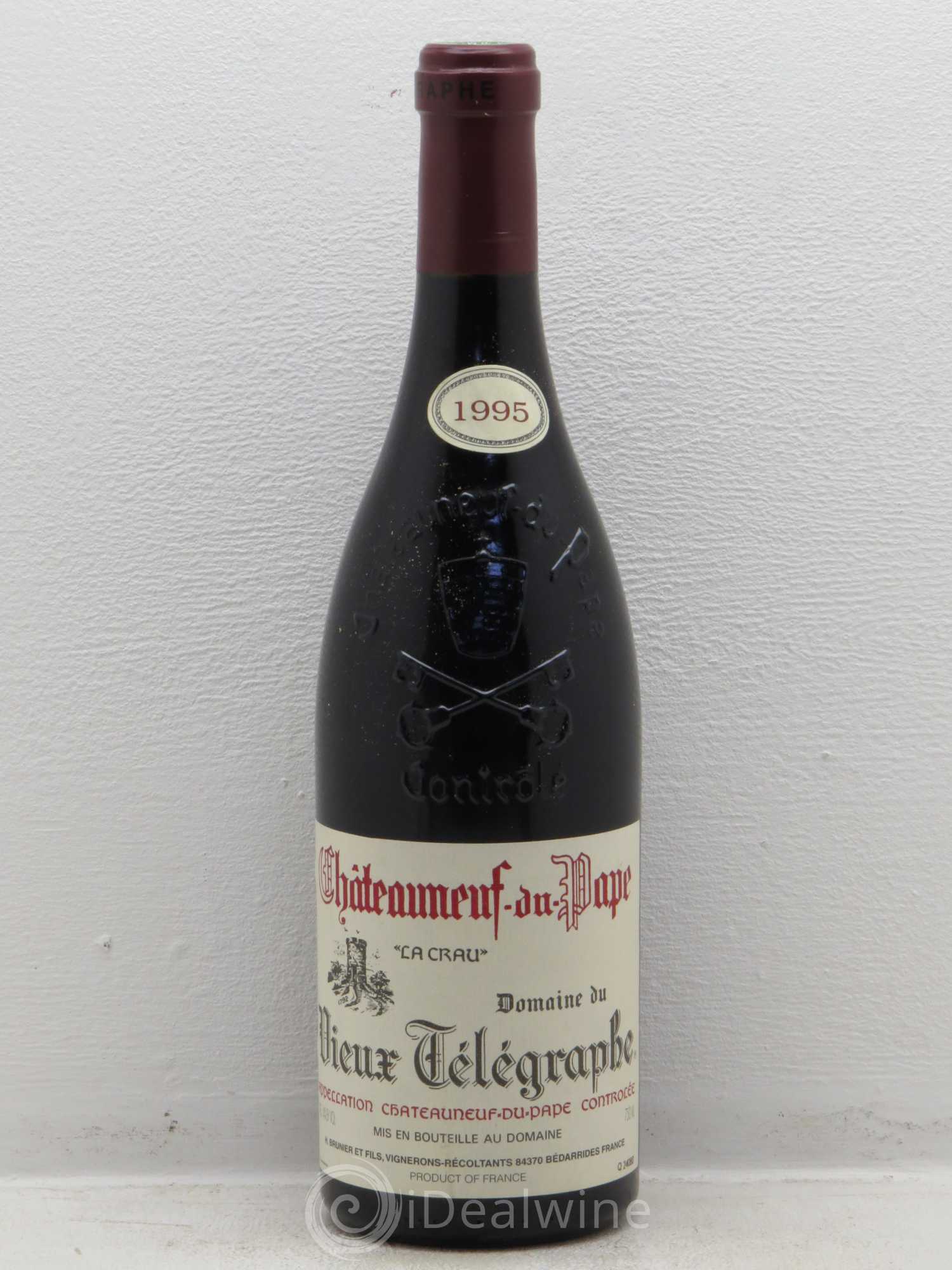 Châteauneuf-du-Pape Vieux Télégraphe (Domaine du) Vignobles Brunier 1995 - Posten von 1 Flasche - 0