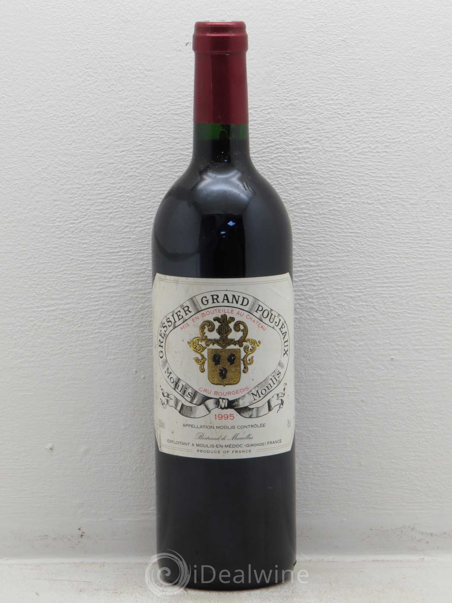 Château Gressier Grand Poujeaux Cru Bourgeois 1995 - Lot de 1 bouteille - 0
