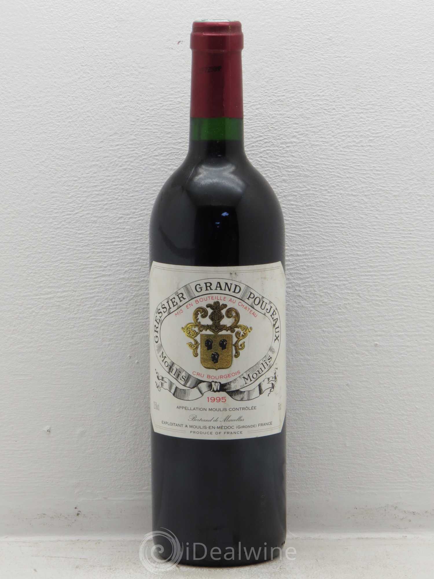 Château Gressier Grand Poujeaux Cru Bourgeois 1995 - Lot de 1 bouteille - 0