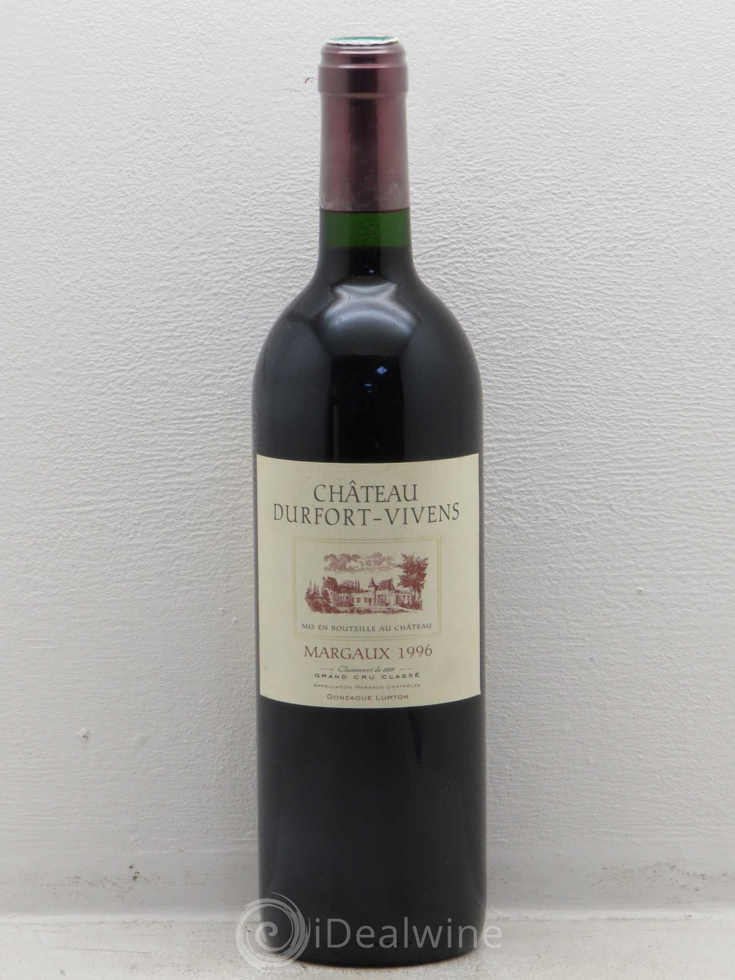 Château Durfort Vivens 2ème Grand Cru Classé 1996 - Lot de 1 bouteille - 0