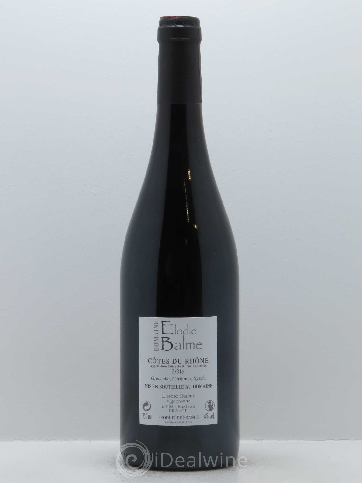 Côtes-du-Rhône Elodie Balme (Domaine) 2016 - Lot de 1 bouteille - 1