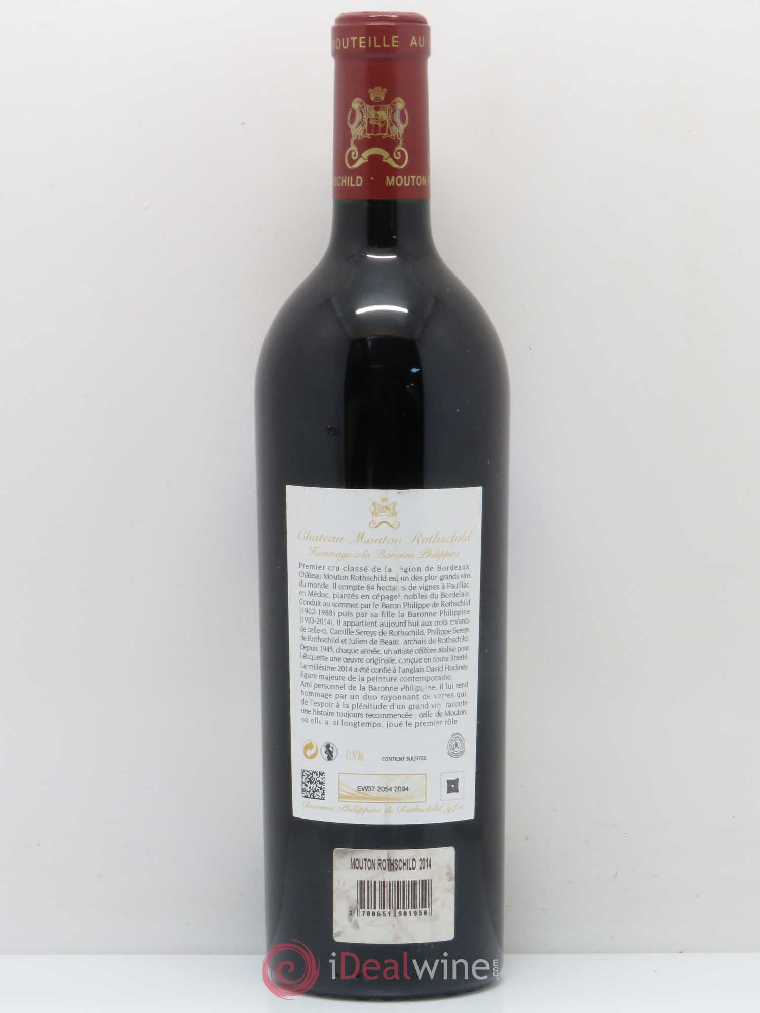 Château Mouton Rothschild 1er Grand Cru Classé 2014 - Lot de 1 bouteille - 1