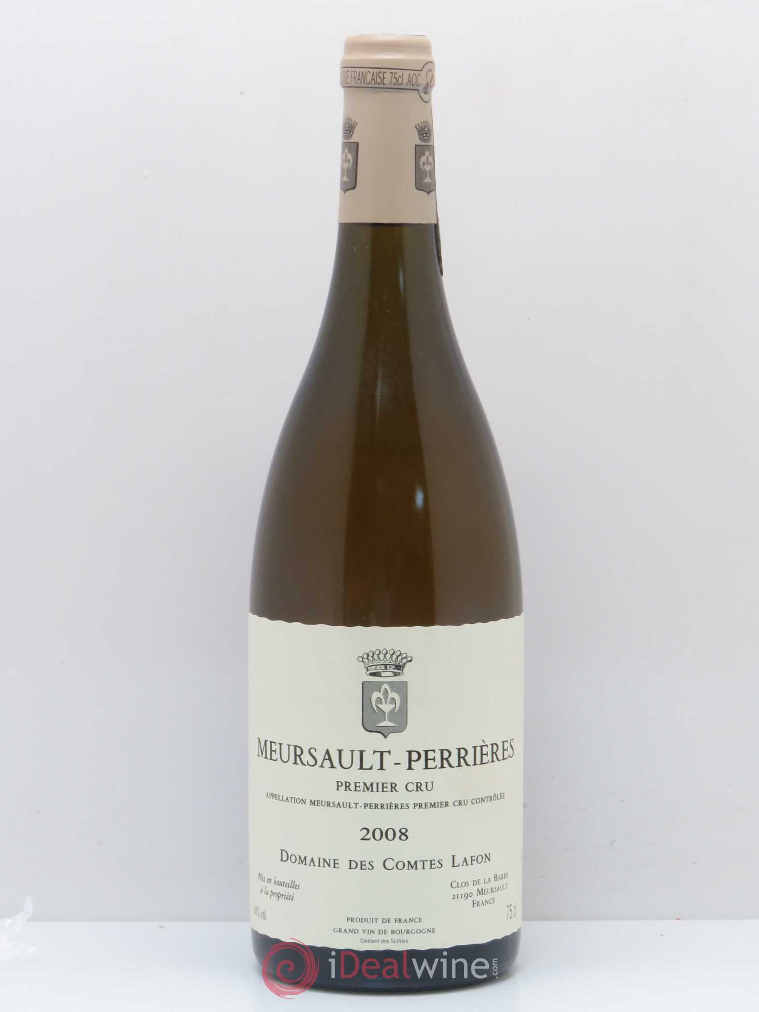Meursault 1er Cru Perrières Comtes Lafon (Domaine des) 2008 - Lot de 1 bouteille - 0