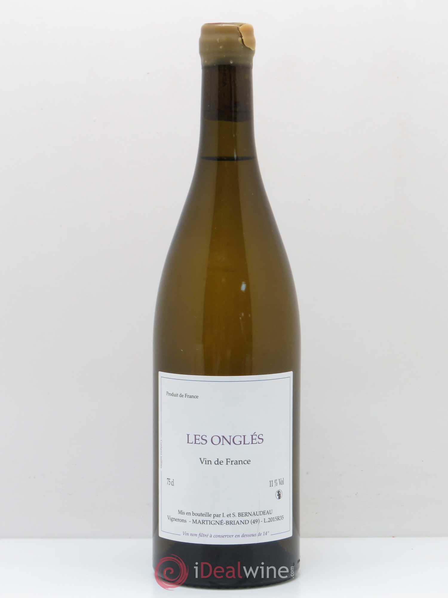 Vin de France Les Onglés Domaine Stéphane Bernaudeau 2015 - Posten von 1 Flasche - 0