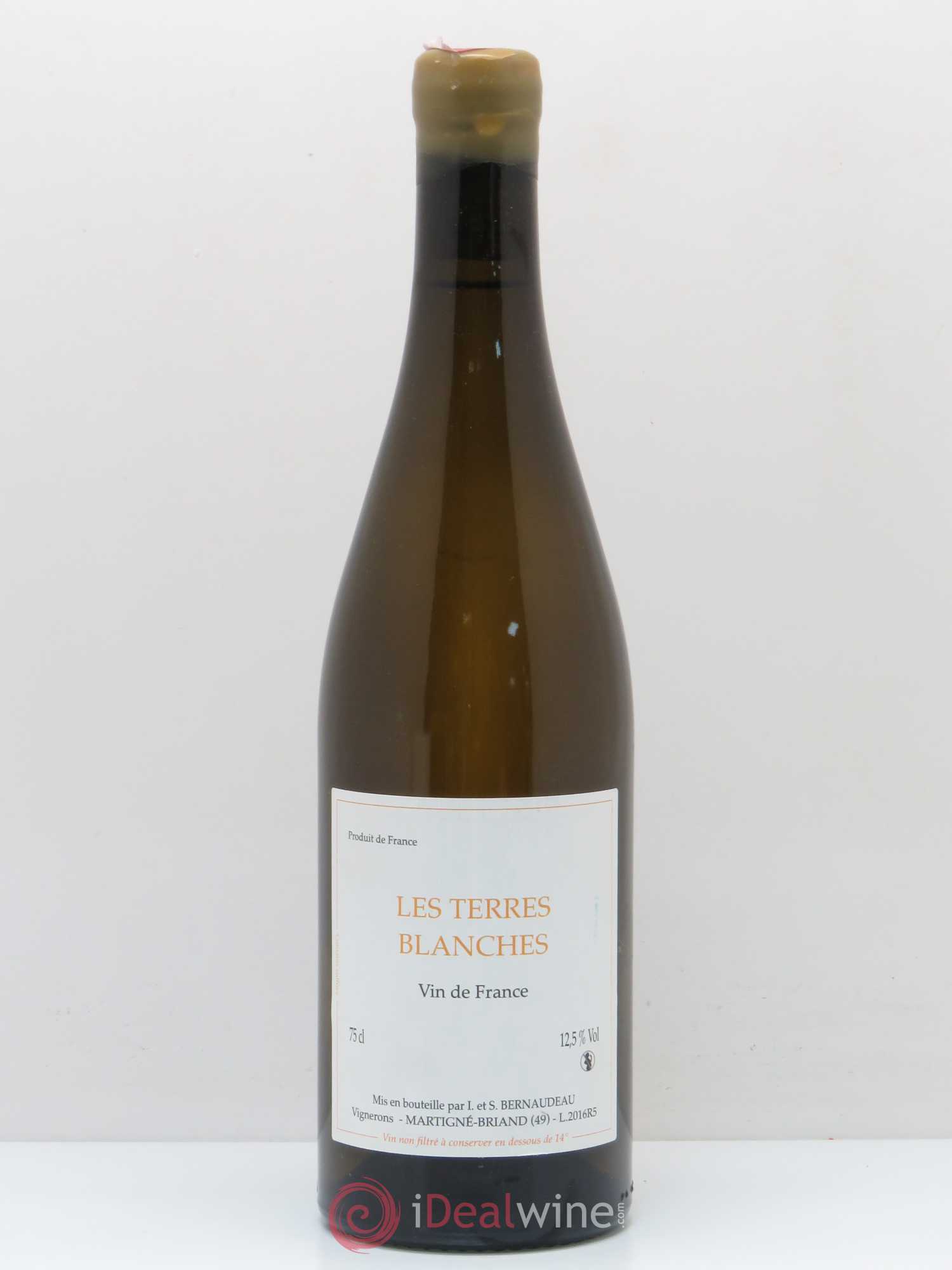 Vin de France Les Terres Blanches Stéphane Bernaudeau 2016 - Lot de 1 bouteille - 0