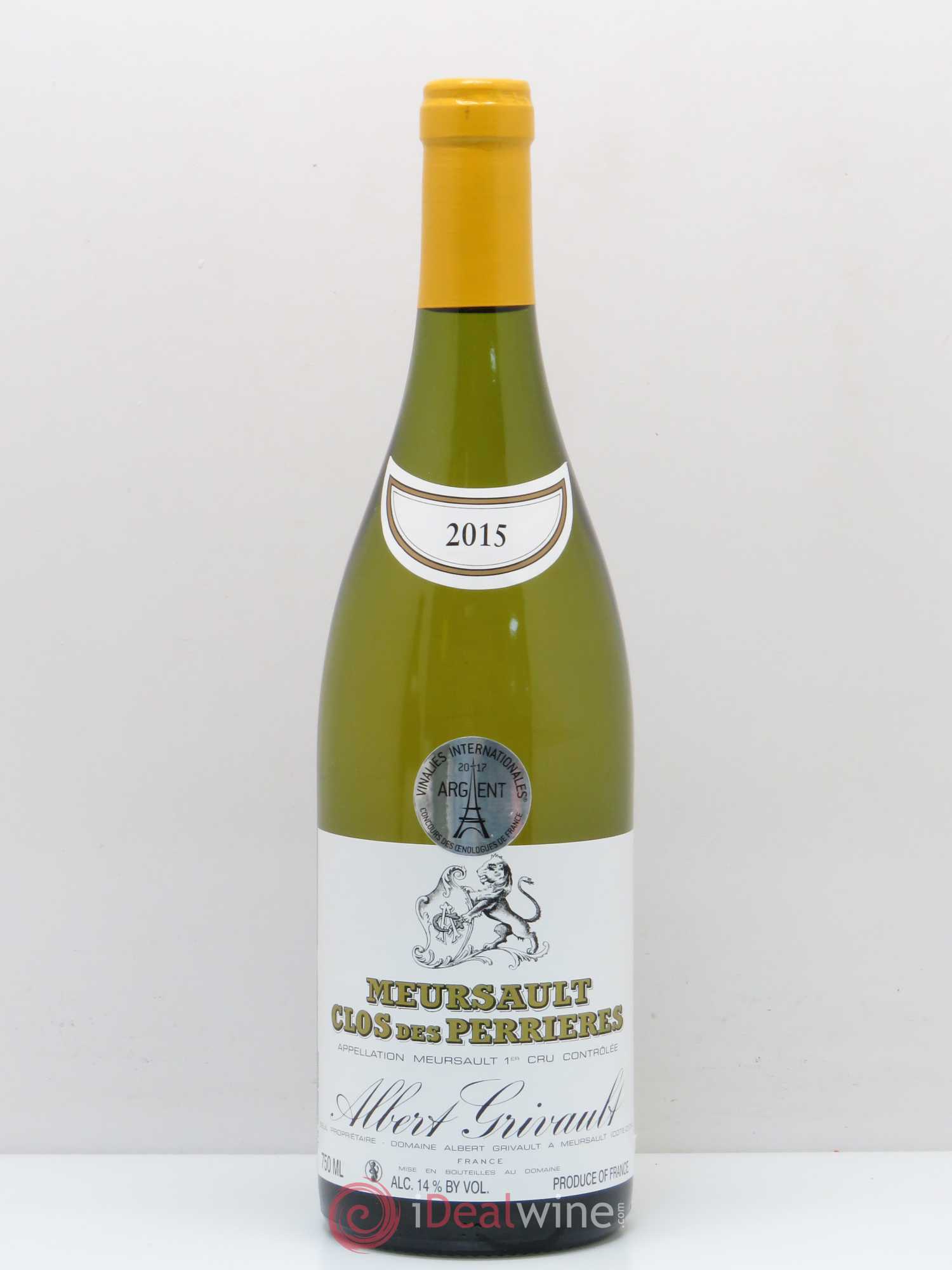 Meursault 1er Cru Clos des Perrières Monopole Albert Grivault 2015 - Lot de 1 bouteille - 0