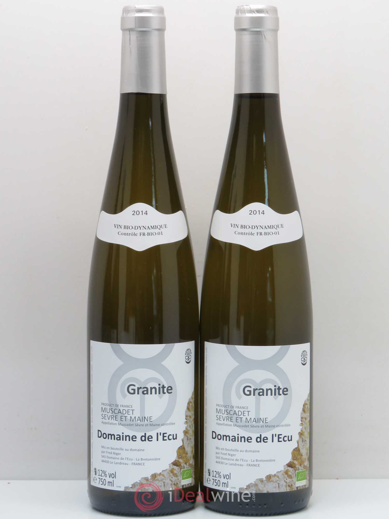 Muscadet-Sèvre-et-Maine Granite Domaine de l'Ecu 2014 - Posten von 2 Flaschen - 0