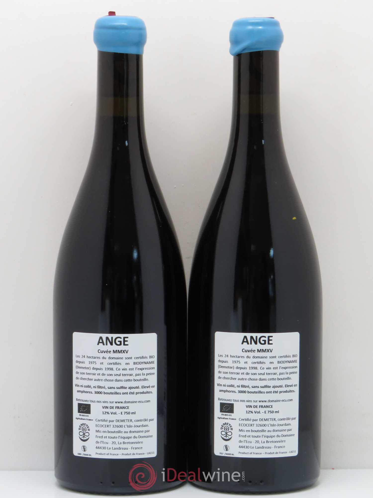 Vin de France Ange Domaine de L'Ecu 2015 - Lot de 2 bouteilles - 1