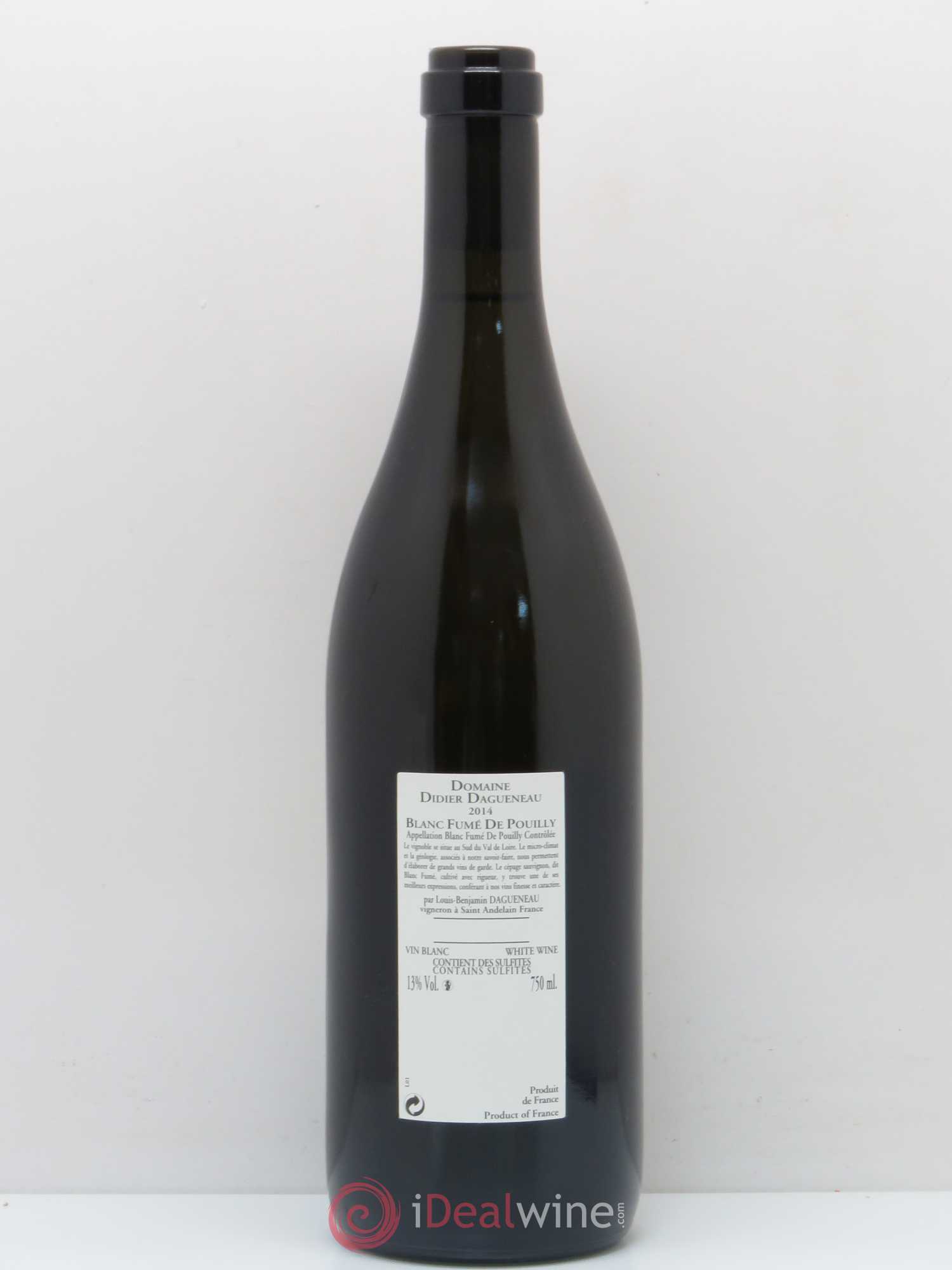 Vin de France (anciennement Pouilly-Fumé) Buisson Renard Dagueneau (Domaine Didier - Louis-Benjamin) 2014 - Lot de 1 bouteille - 1