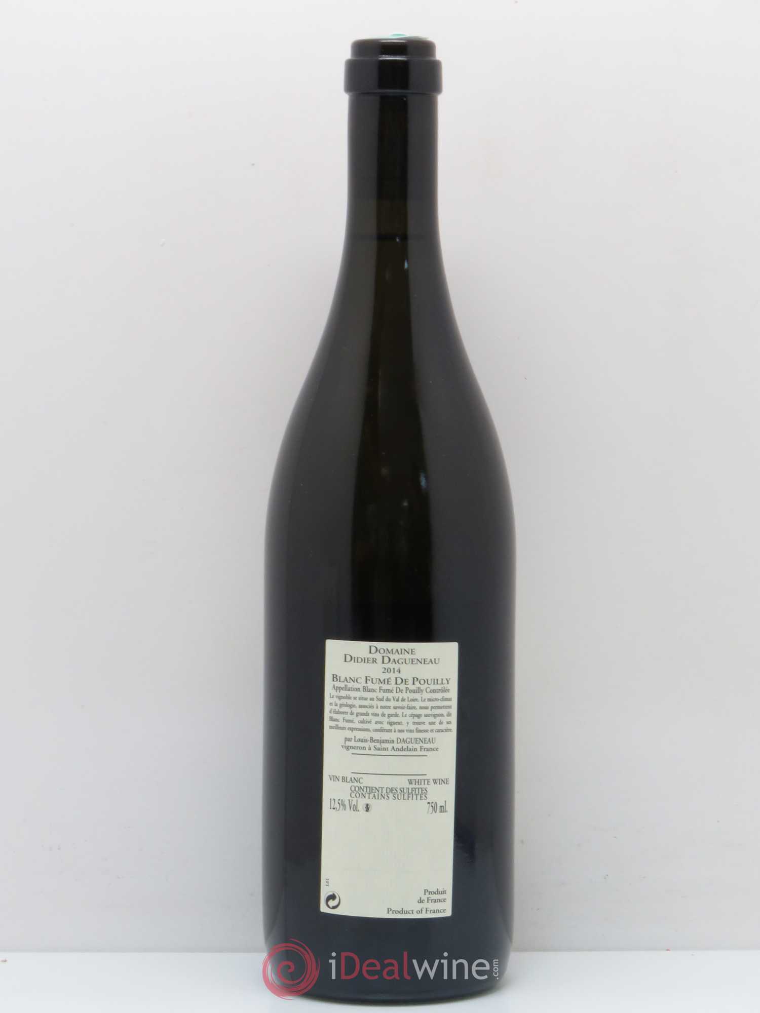 Pouilly-Fumé Blanc Fumé de Pouilly Dagueneau (Domaine Didier - Louis-Benjamin) 2014 - Lot de 1 bouteille - 1