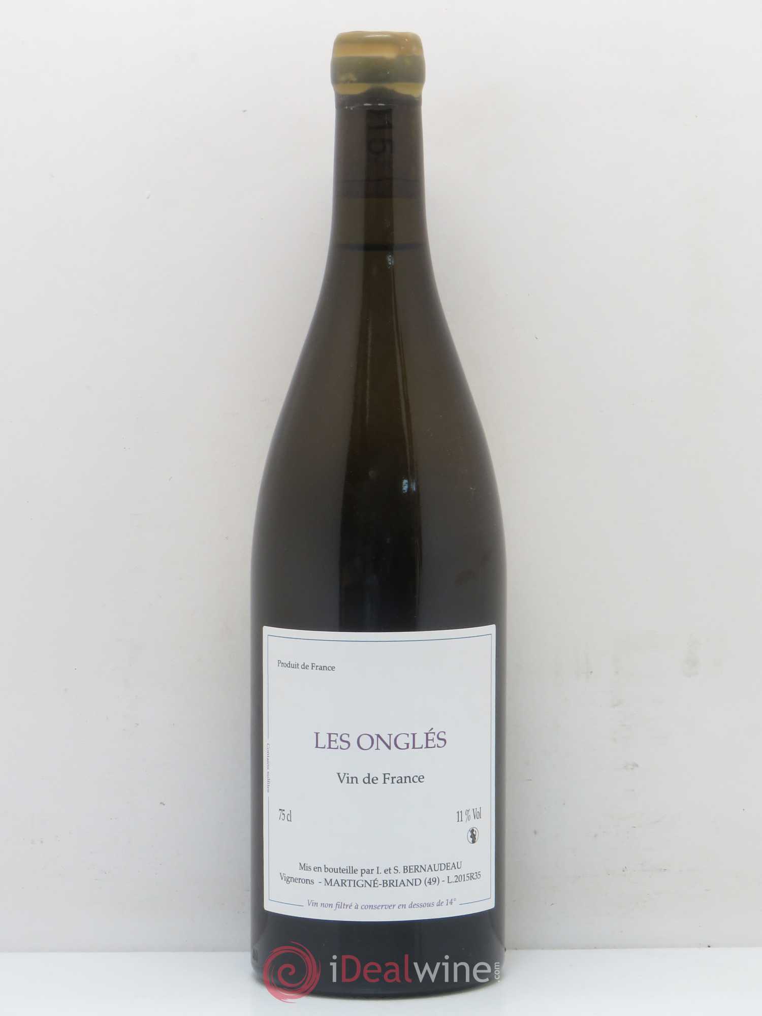 Vin de France Les Onglés Domaine Stéphane Bernaudeau 2015 - Posten von 1 Flasche - 0