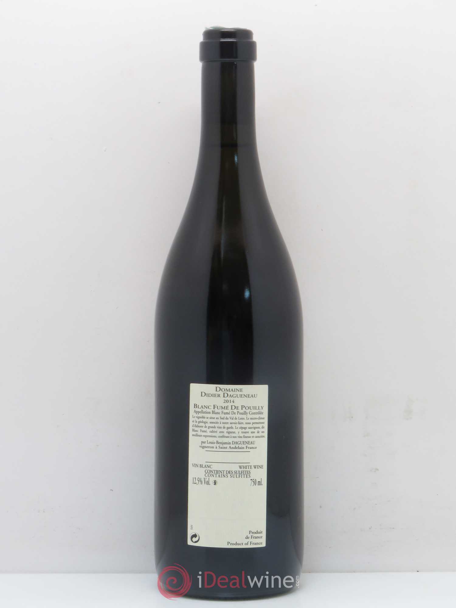 Pouilly-Fumé Blanc Fumé de Pouilly Dagueneau (Domaine Didier - Louis-Benjamin) 2014 - Lot de 1 bouteille - 1
