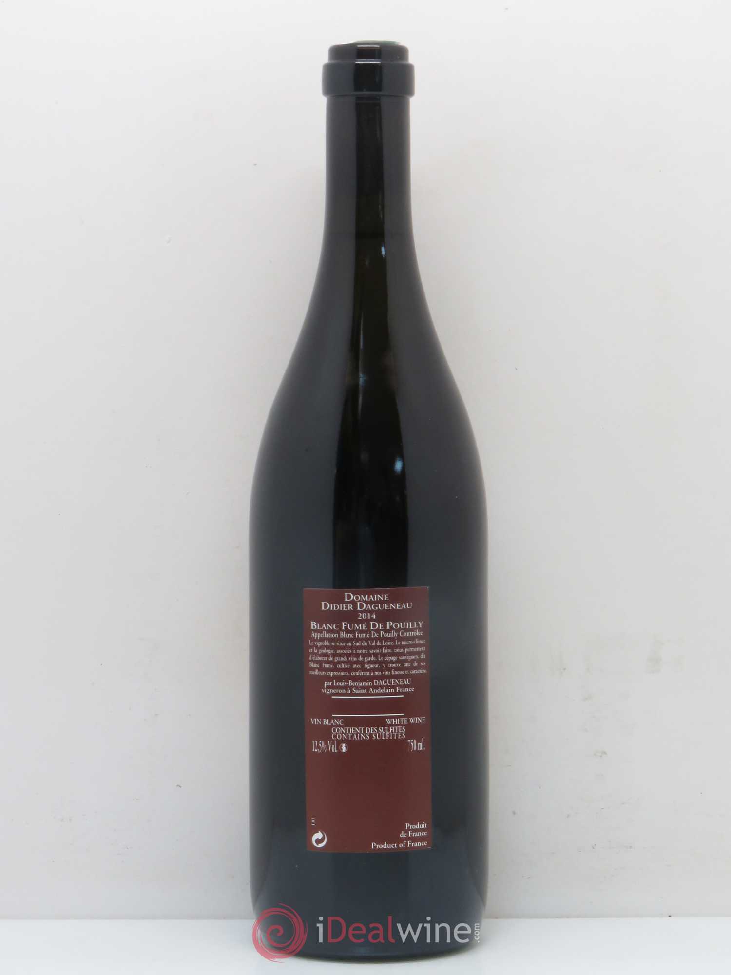 Vin de France (anciennement Pouilly-Fumé) Pur Sang Dagueneau (Domaine Didier - Louis-Benjamin) 2014 - Lot de 1 bouteille - 1