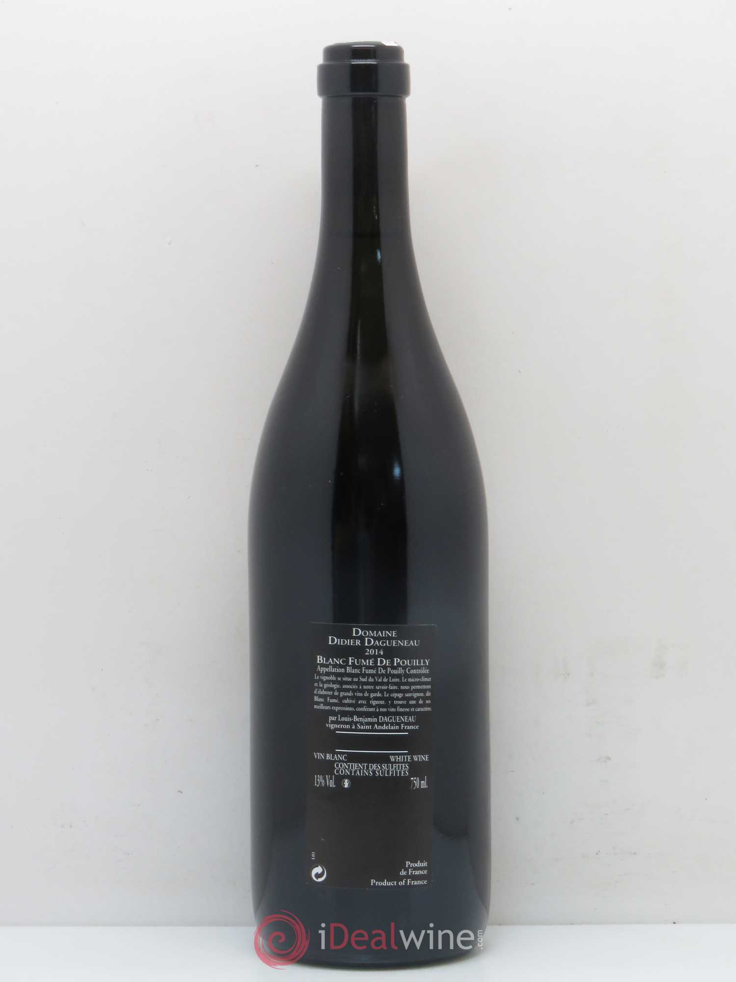 Vin de France (anciennement Pouilly-Fumé) Silex Dagueneau (Domaine Didier - Louis-Benjamin) 2014 - Lot de 1 bouteille - 1