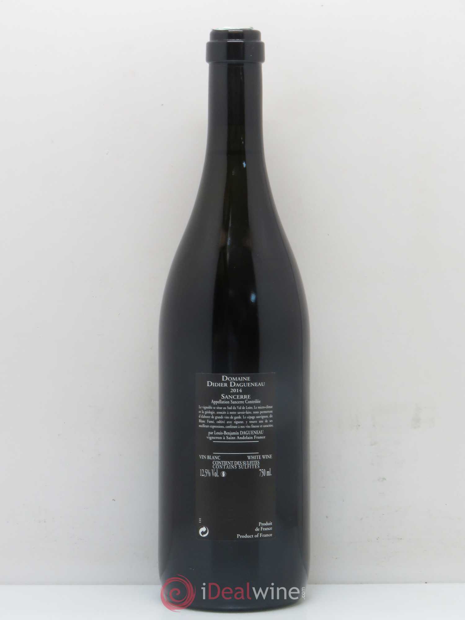 Sancerre Le Mont Damné Chavignol Dagueneau (Domaine Didier - Louis-Benjamin) 2014 - Lot de 1 bouteille - 1