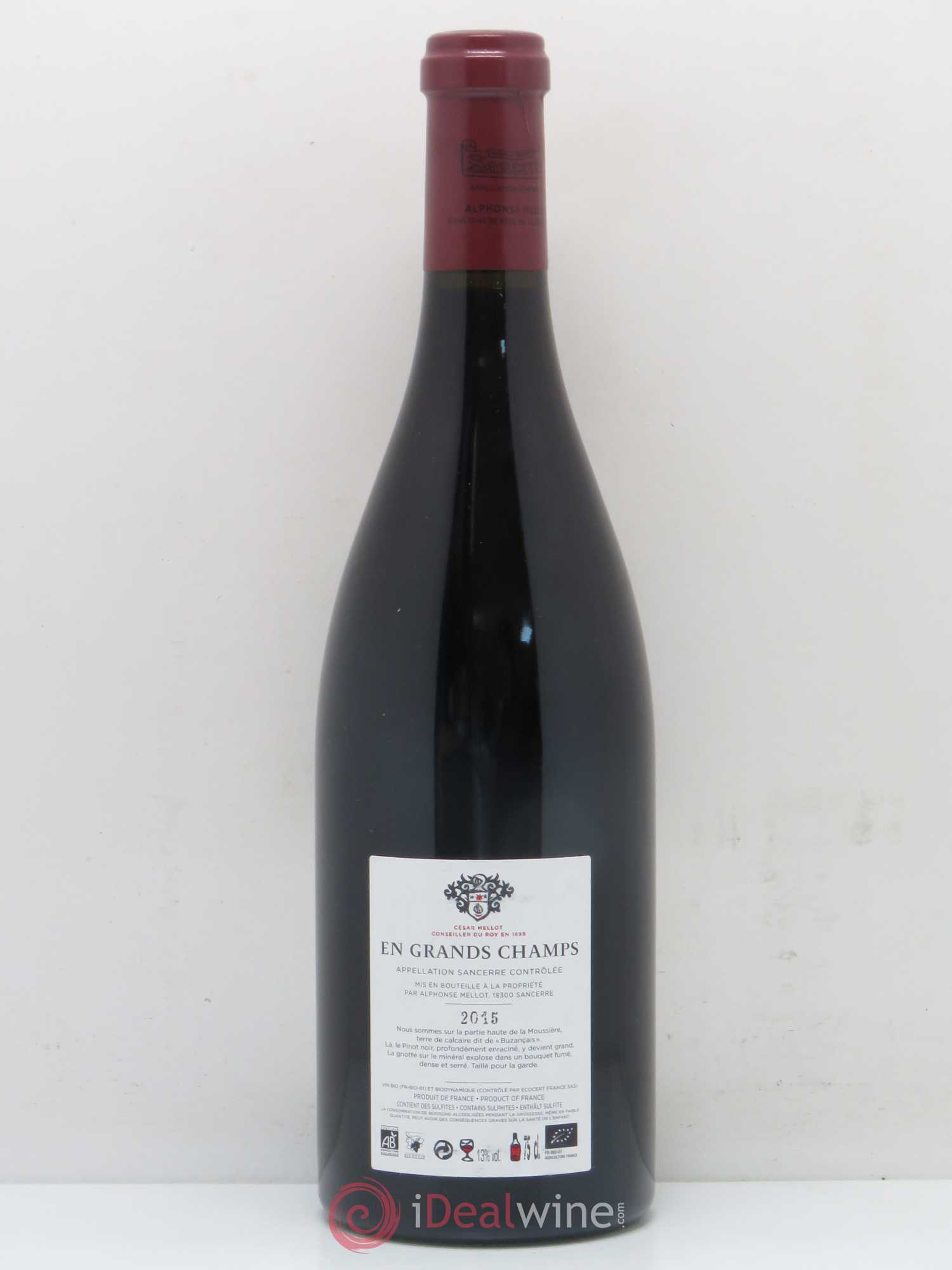Sancerre En Grands Champs Alphonse Mellot 2015 - Lot de 1 bouteille - 1
