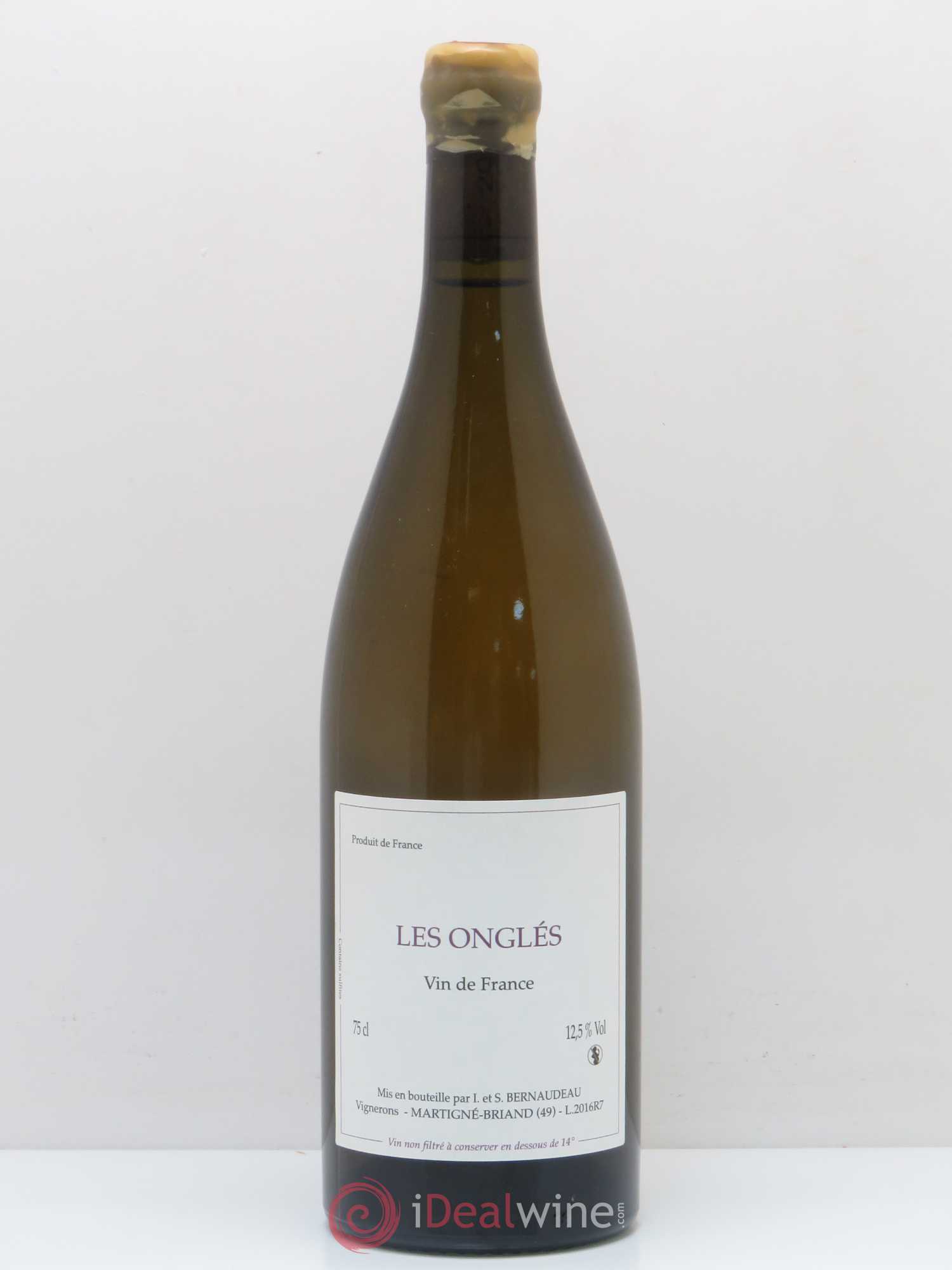 Vin de France Les Onglés Domaine Stéphane Bernaudeau 2016 - Posten von 1 Flasche - 0
