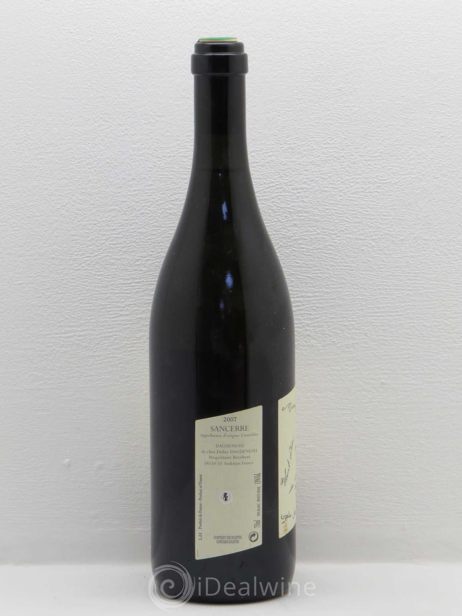 Sancerre Le Mont Damné Chavignol Dagueneau (Domaine Didier - Louis-Benjamin) 2007 - Lot de 1 bouteille - 1