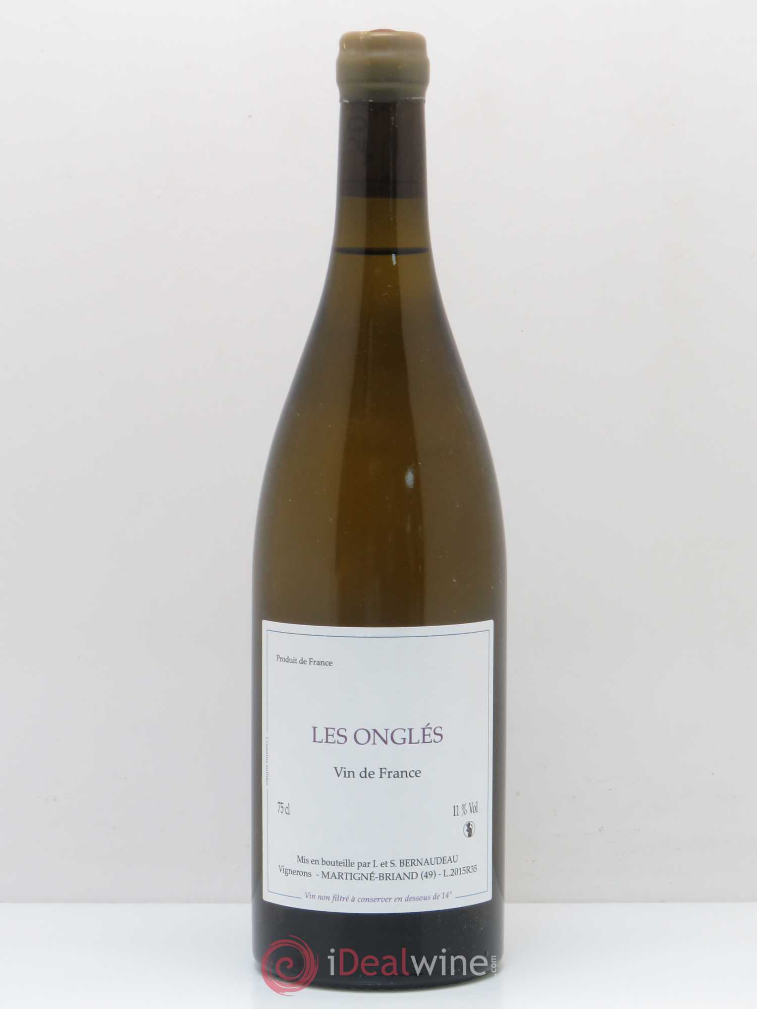 Vin de France Les Onglés Domaine Stéphane Bernaudeau 2015 - Posten von 1 Flasche - 0