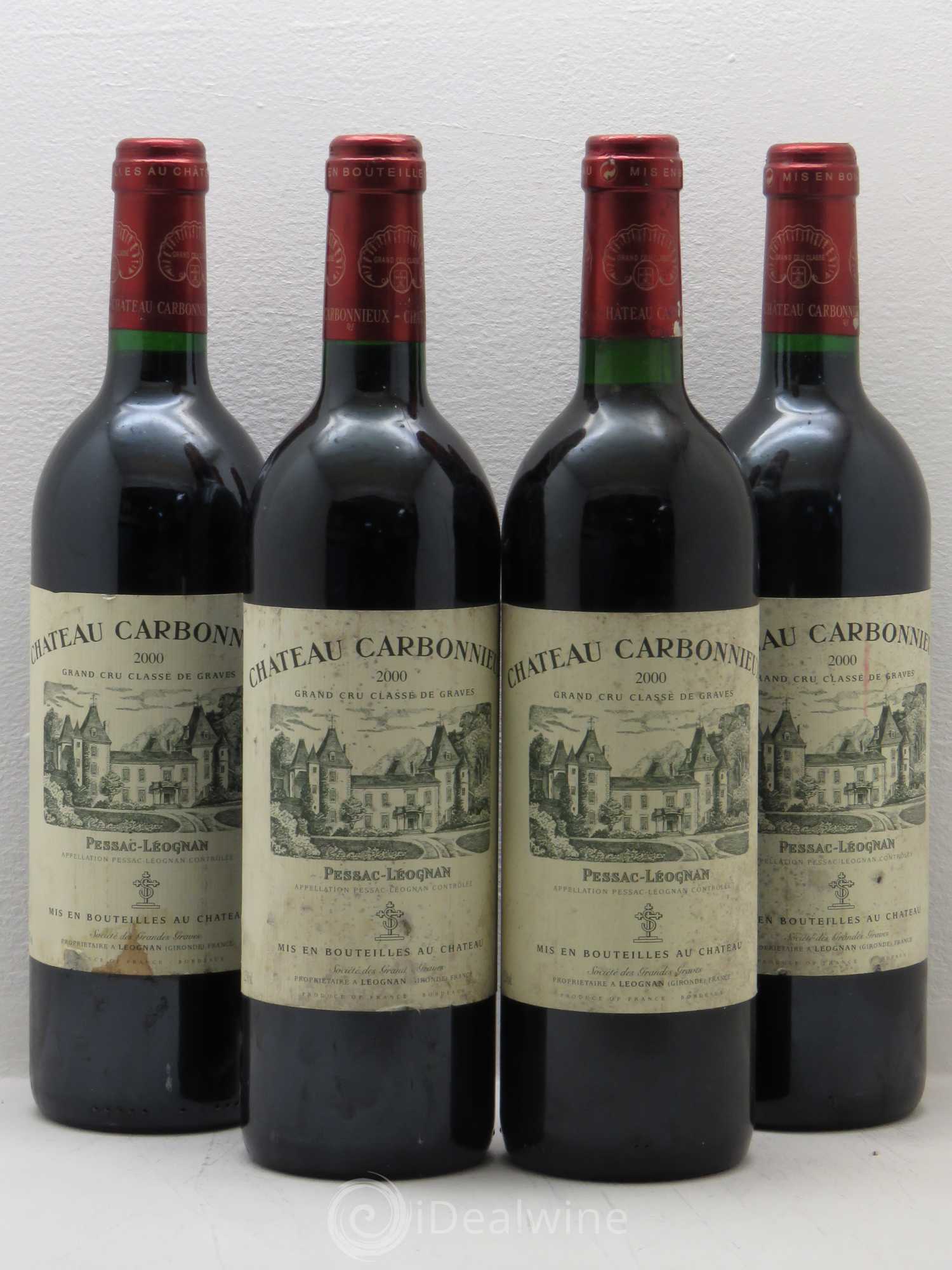 Château Carbonnieux Cru Classé de Graves 2000 - Lot de 4 bouteilles - 0