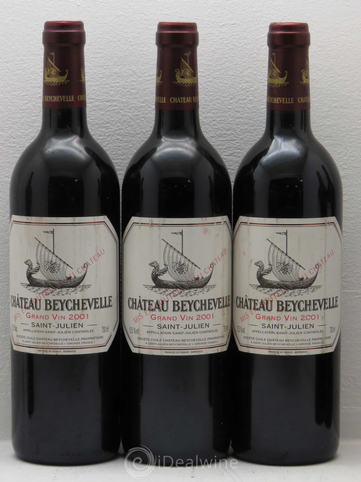 Château Beychevelle 4ème Grand Cru Classé 2001 - Lot de 6 bouteilles - 1