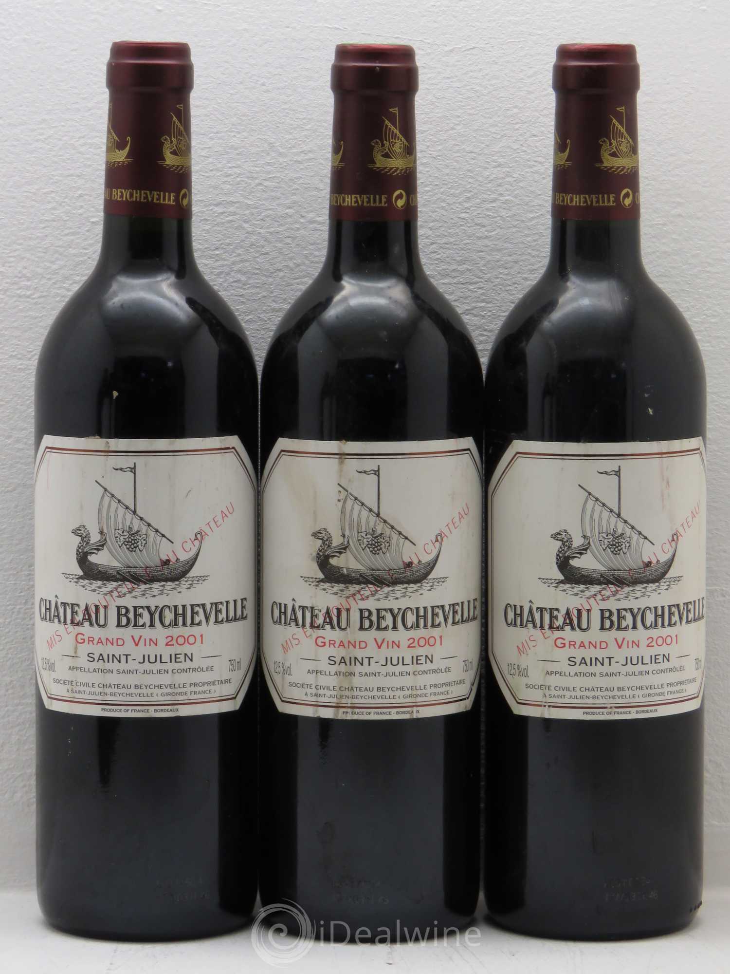 Château Beychevelle 4ème Grand Cru Classé 2001 - Lot de 6 bouteilles - 2