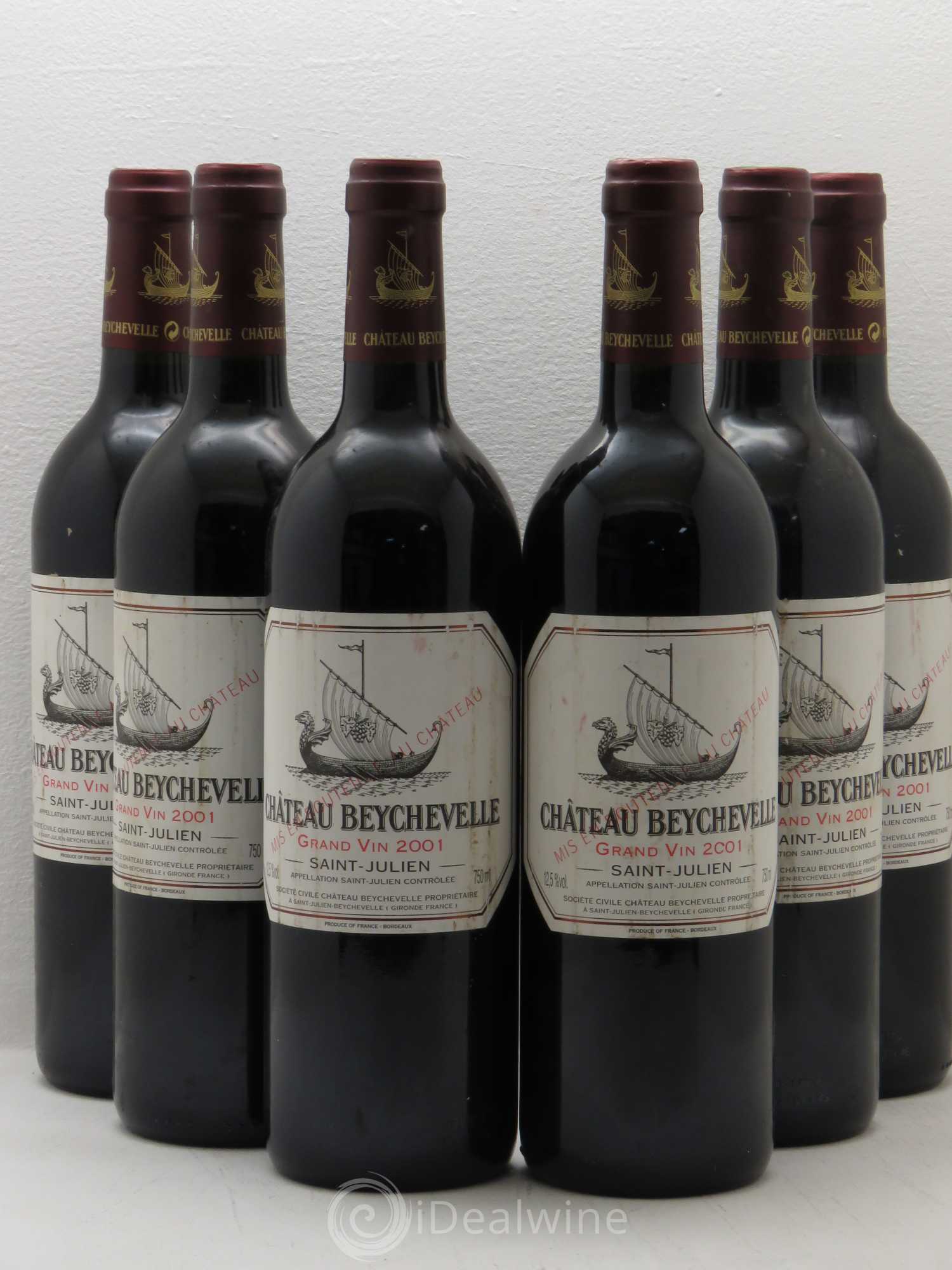 Château Beychevelle 4ème Grand Cru Classé 2001 - Lot de 6 bouteilles - 0