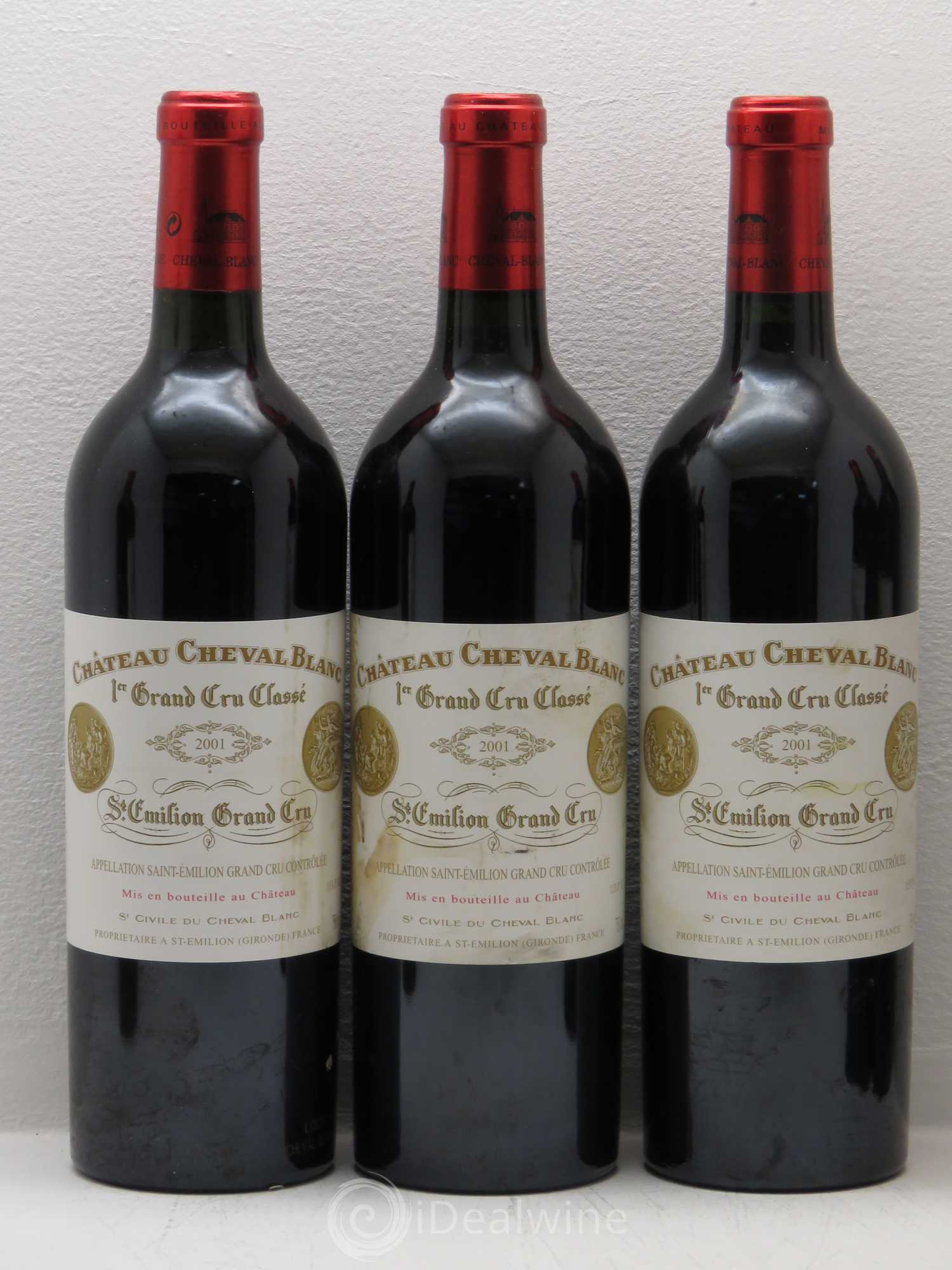 Château Cheval Blanc 1er Grand Cru Classé A 2001 - Lot de 6 bouteilles - 1