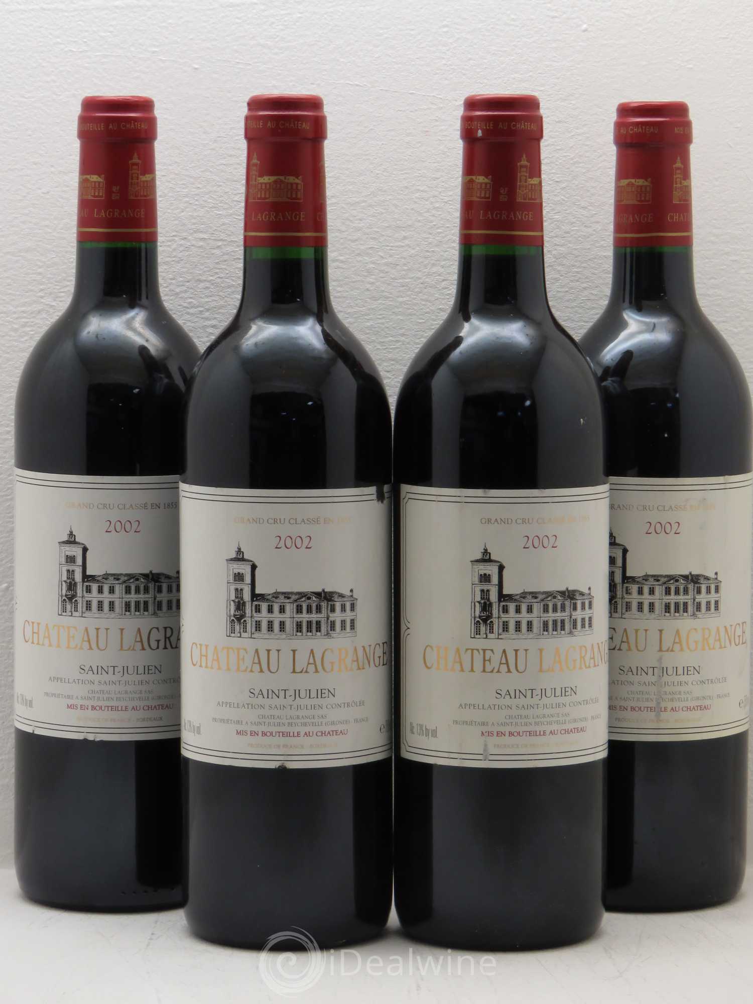 Château Lagrange 3ème Grand Cru Classé 2002 - Lot de 4 bouteilles - 0