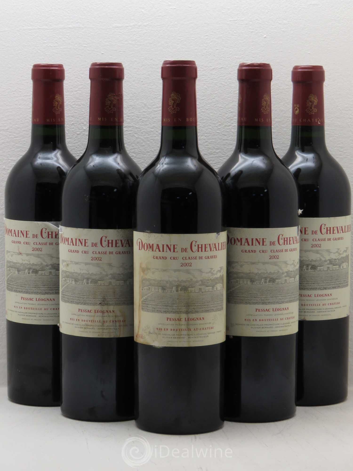 Domaine de Chevalier Cru Classé de Graves 2002 - Lot de 5 bouteilles - 0