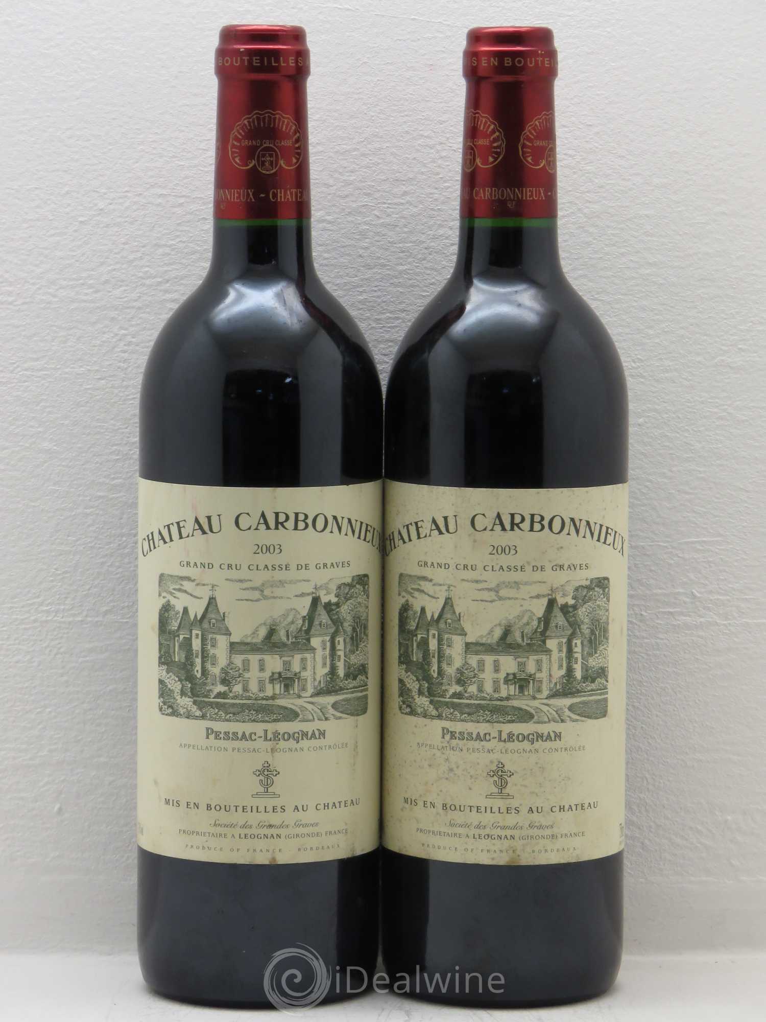 Château Carbonnieux Cru Classé de Graves 2003 - Lot de 2 bouteilles - 0