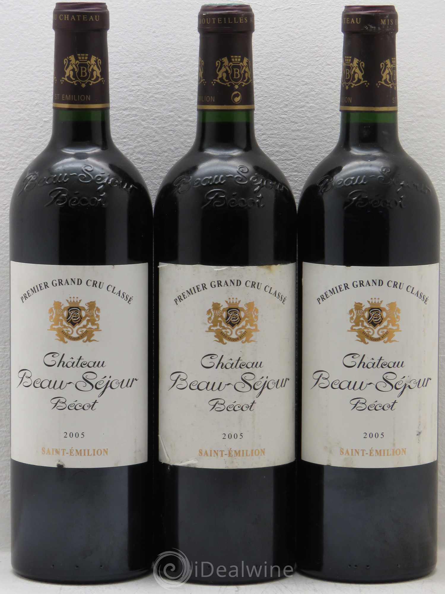 Château Beau-Séjour Bécot 1er Grand Cru Classé B 2005 - Lot de 3 bouteilles - 0