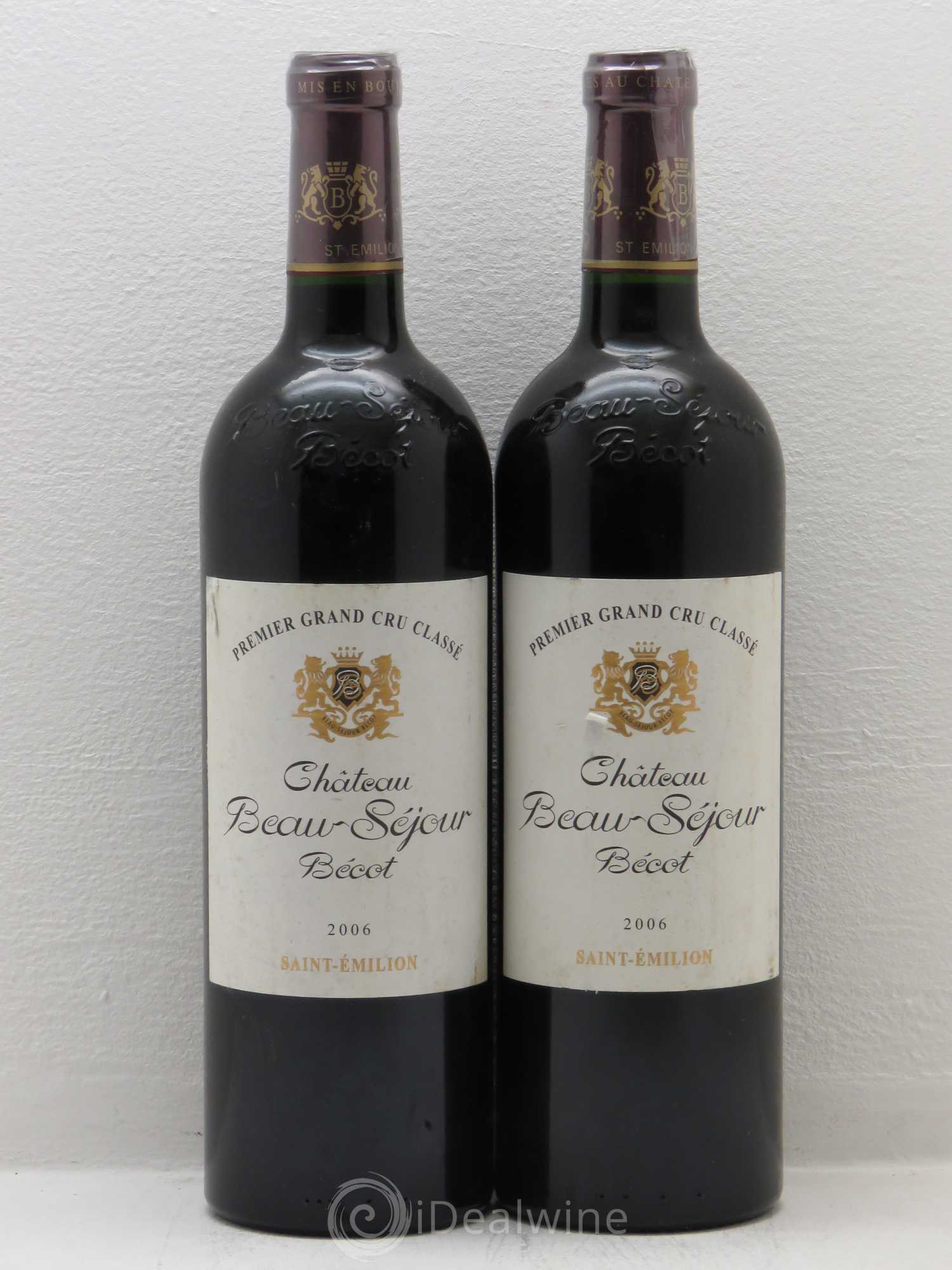 Château Beau-Séjour Bécot 1er Grand Cru Classé B 2006 - Lot de 2 bouteilles - 0