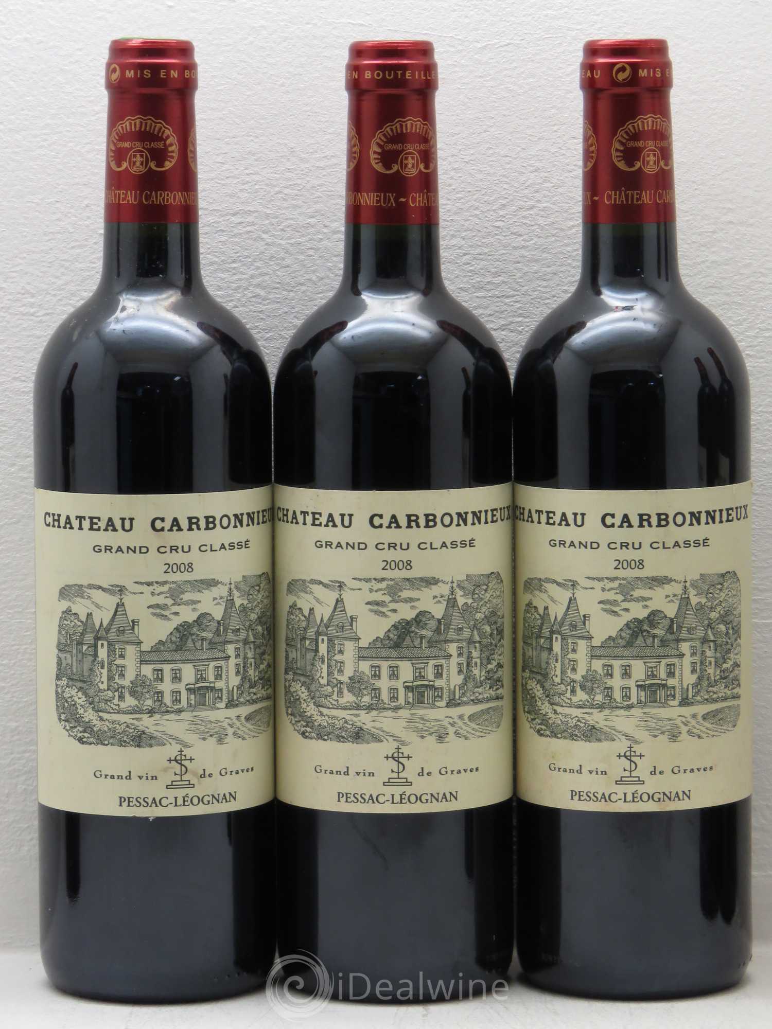 Château Carbonnieux Cru Classé de Graves 2008 - Lot de 6 bouteilles - 1