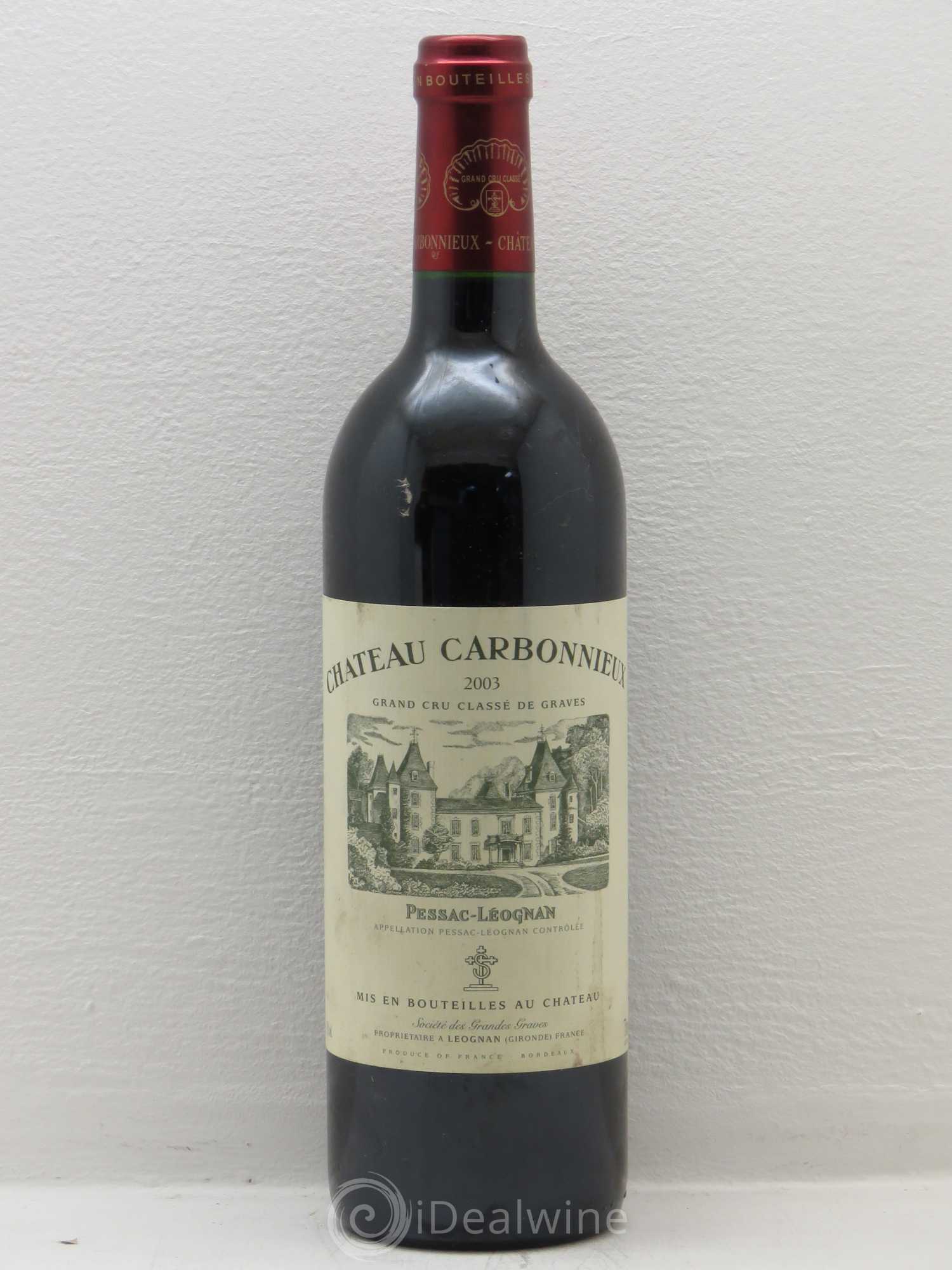 Château Carbonnieux Cru Classé de Graves 2003 - Lot de 1 bouteille - 0