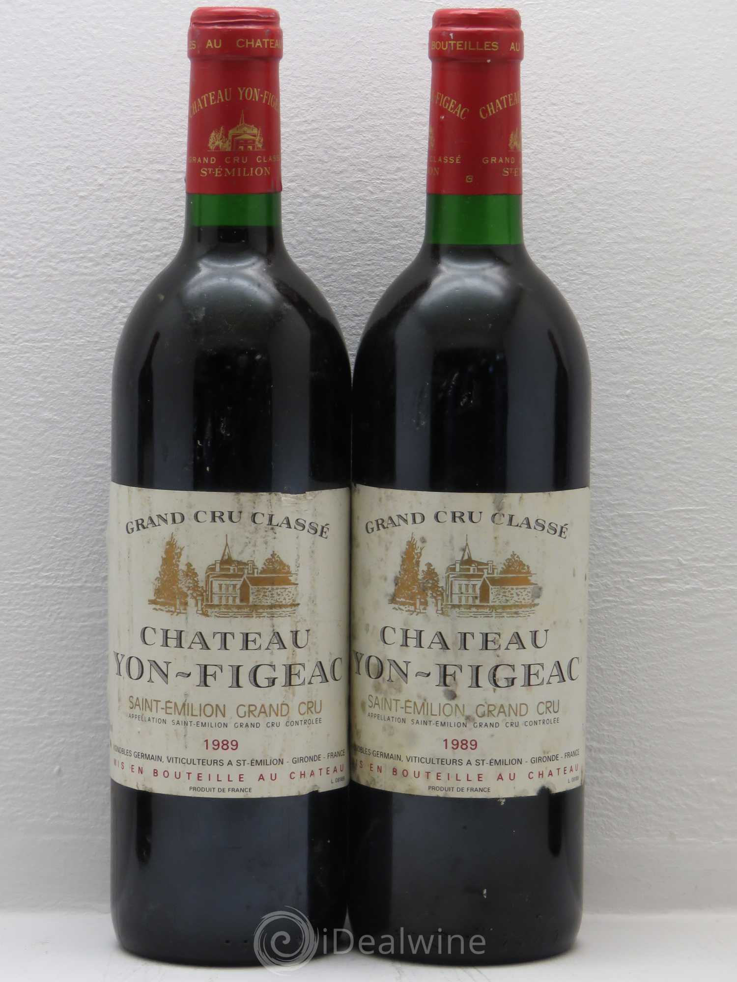 Château Yon Figeac Grand Cru Classé 1989 - Lot de 4 bouteilles - 1