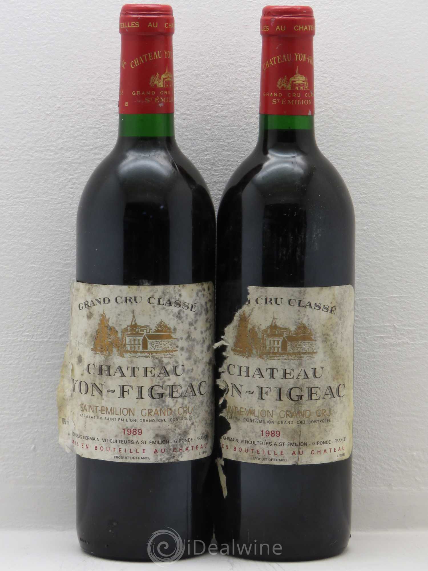 Château Yon Figeac Grand Cru Classé 1989 - Lot de 4 bouteilles - 2