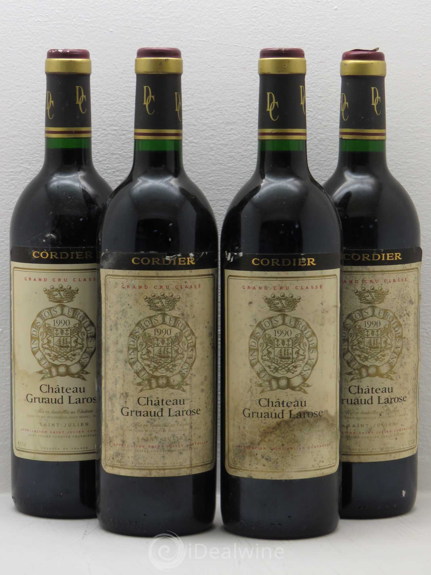 Château Gruaud Larose 2ème Grand Cru Classé 1990 - Lot de 4 bouteilles - 0