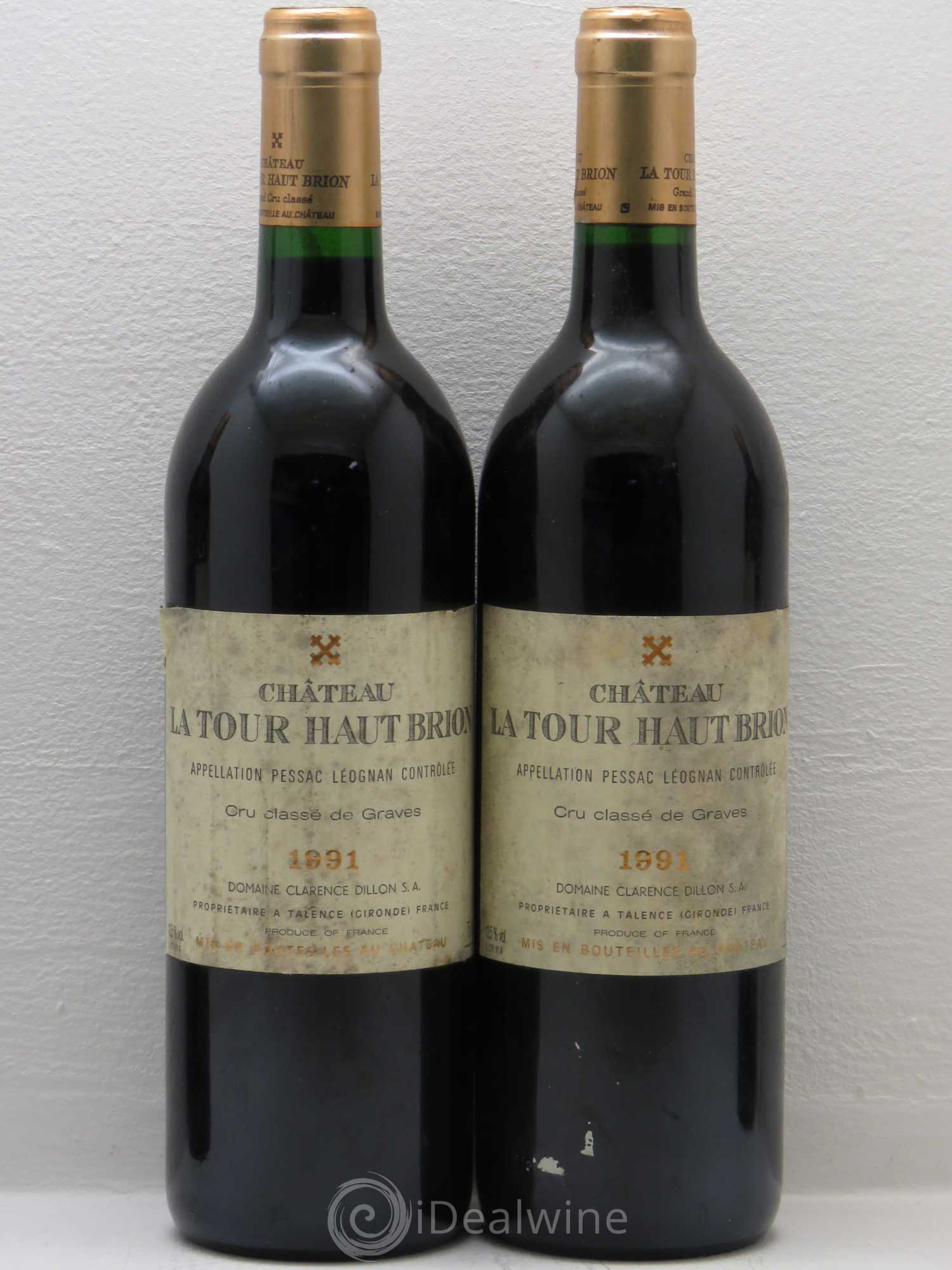 Château la Tour Haut-Brion Cru Classé de Graves 1991 - Lot de 4 bouteilles - 1