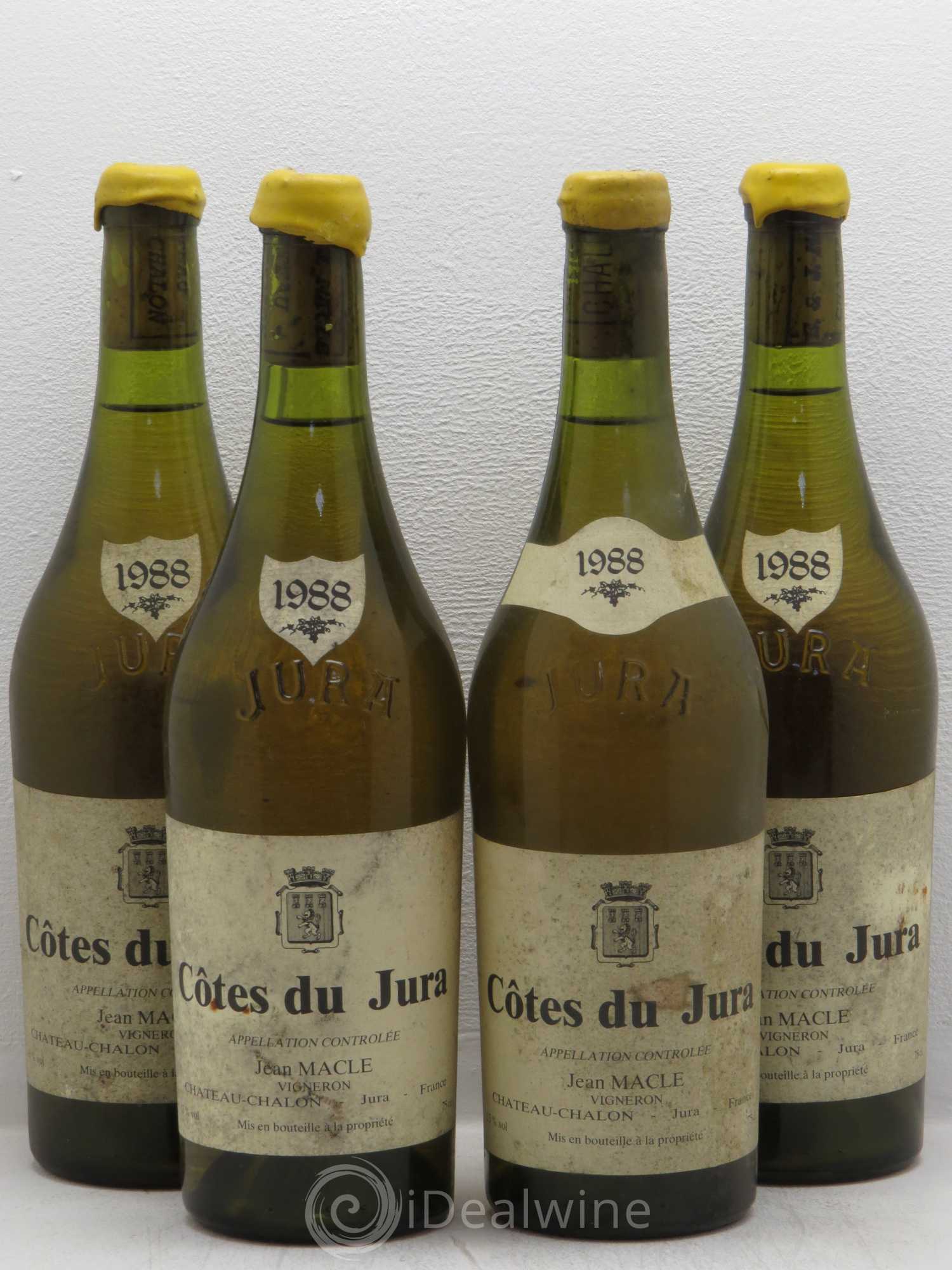 Côtes du Jura Jean Macle 1988 - Lot de 4 bouteilles - 0