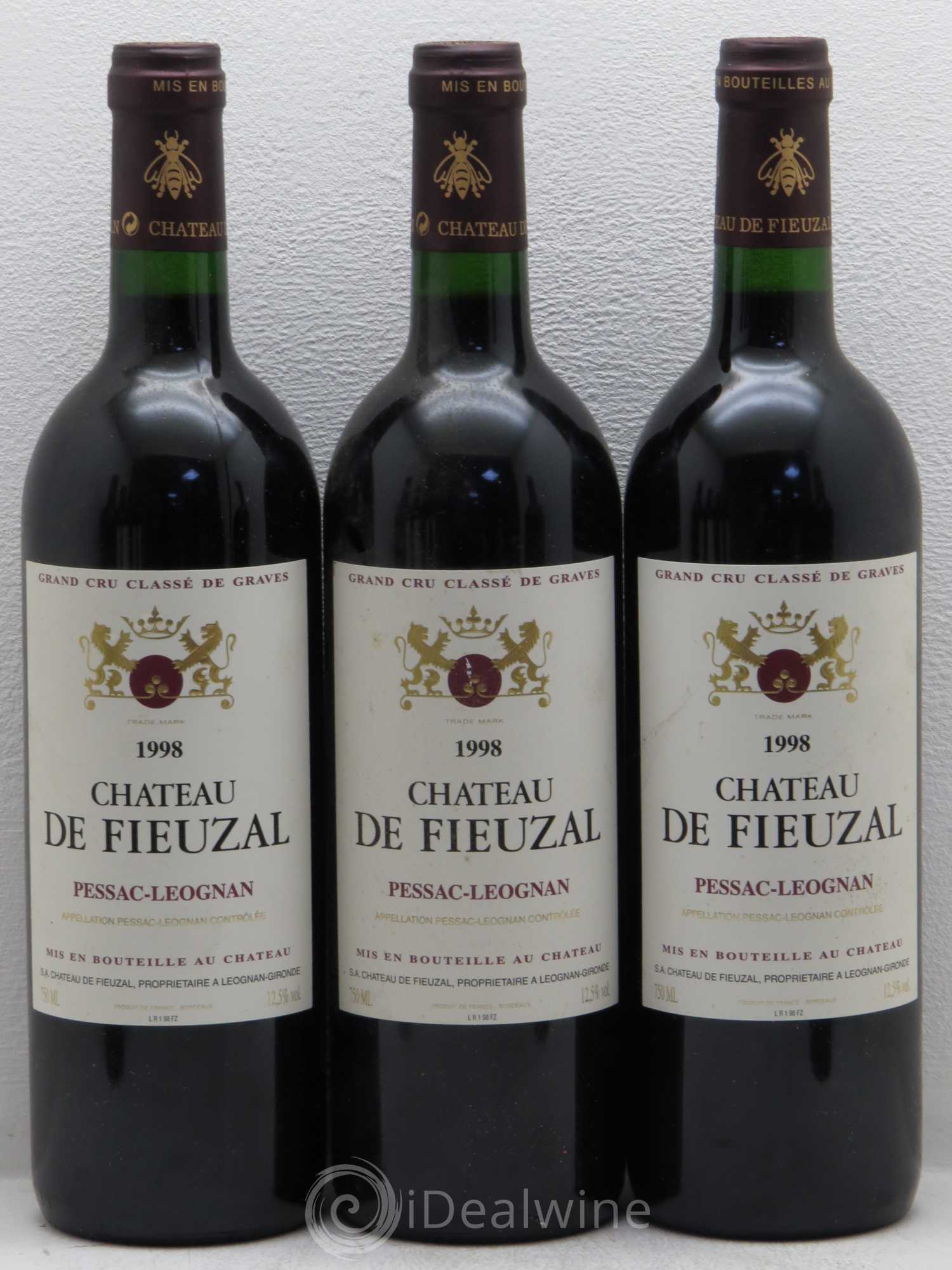 Château de Fieuzal Cru Classé de Graves 1998 - Lot de 8 bouteilles - 1