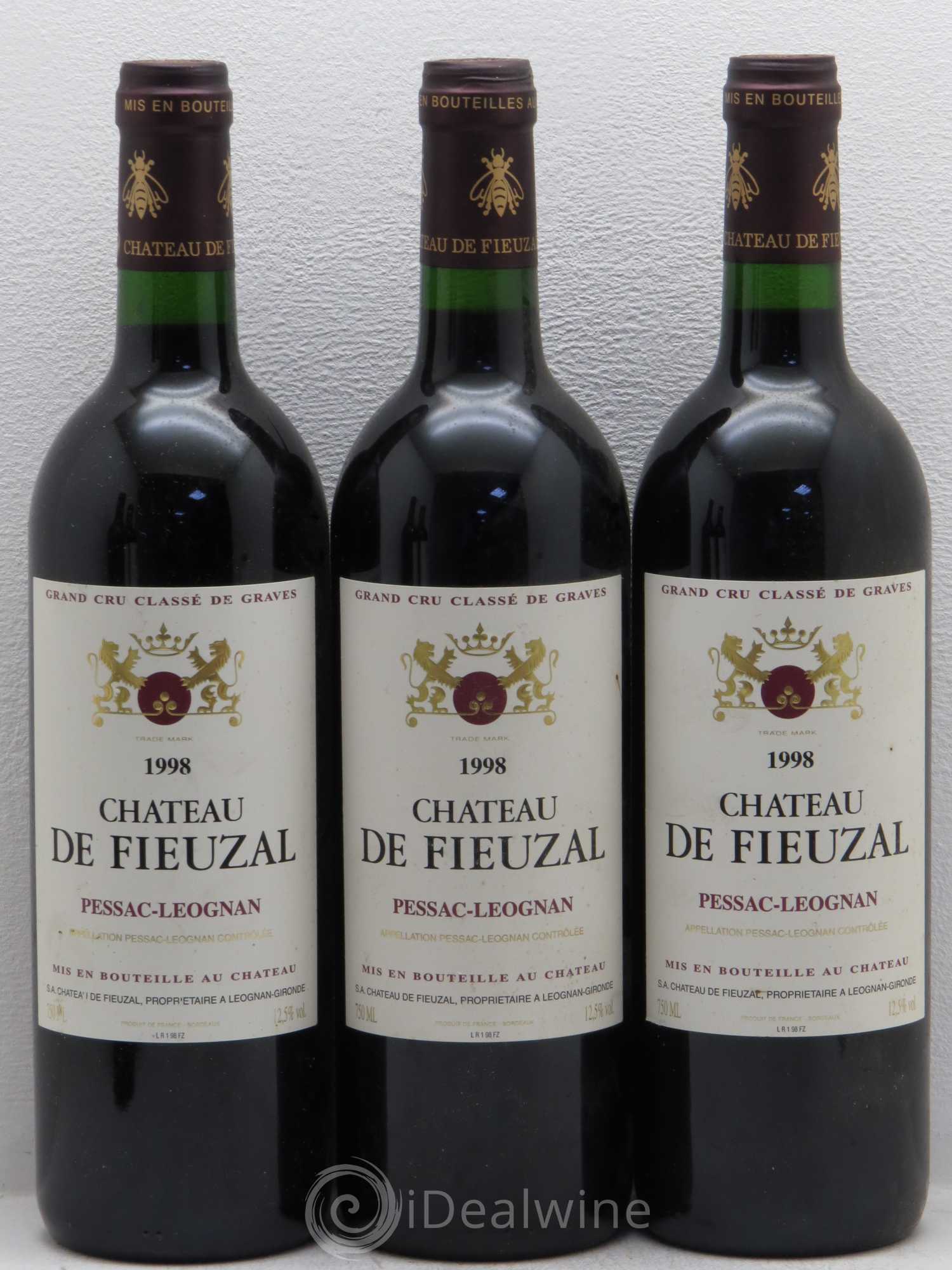 Château de Fieuzal Cru Classé de Graves 1998 - Lot de 8 bouteilles - 2